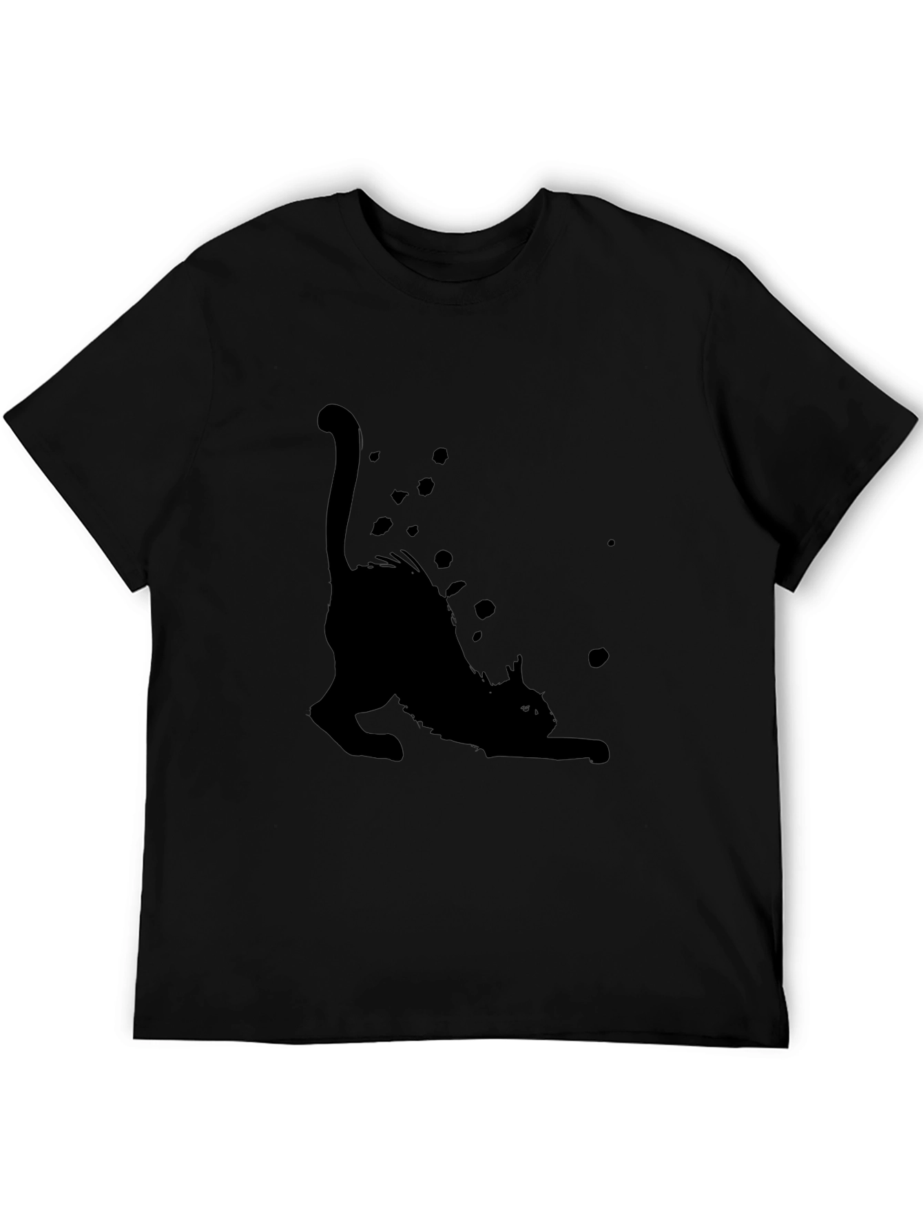 Black Cat Stretch T-Shirt - Soft & Stylish