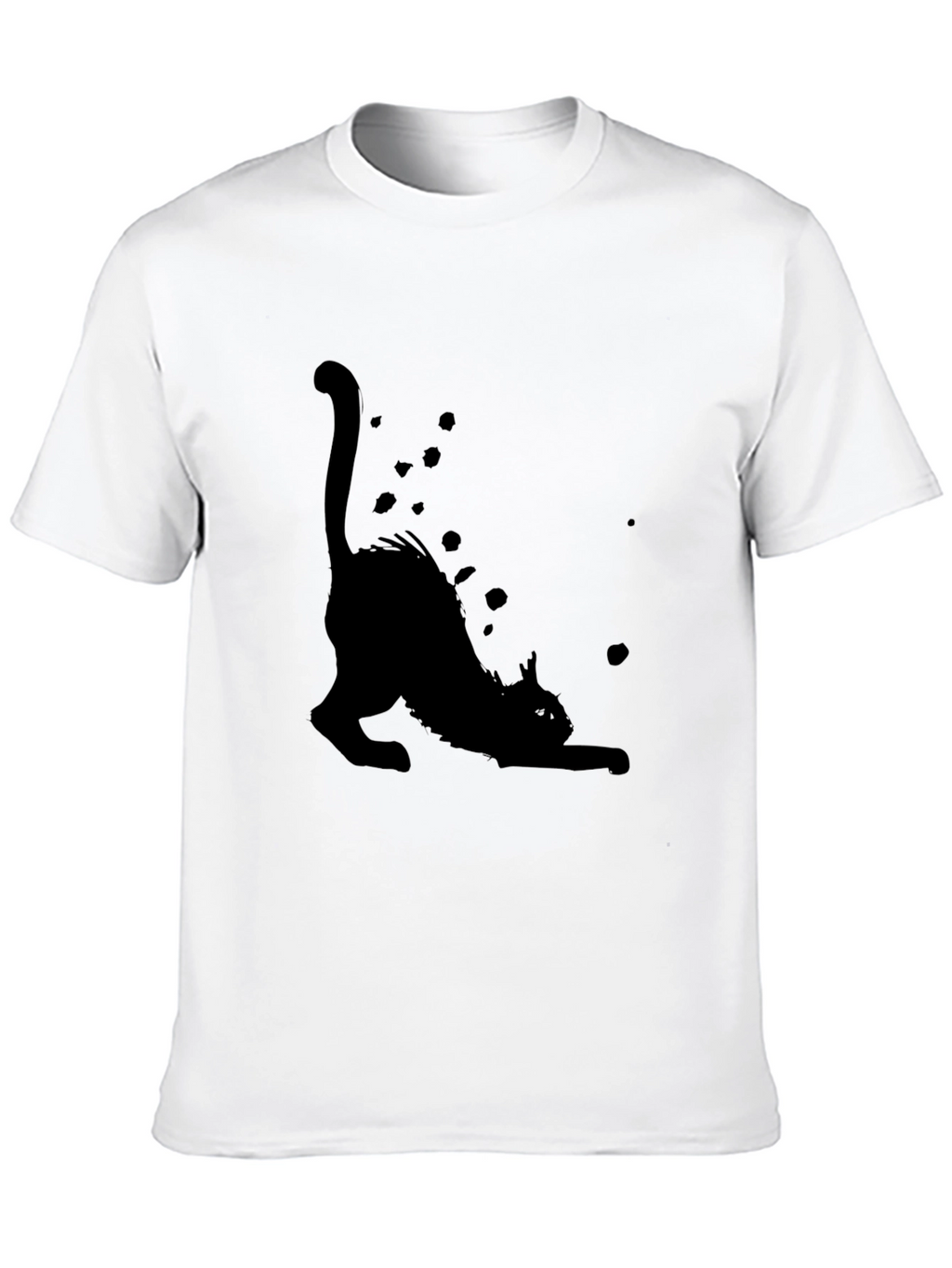 Black Cat Stretch T-Shirt - Soft & Stylish