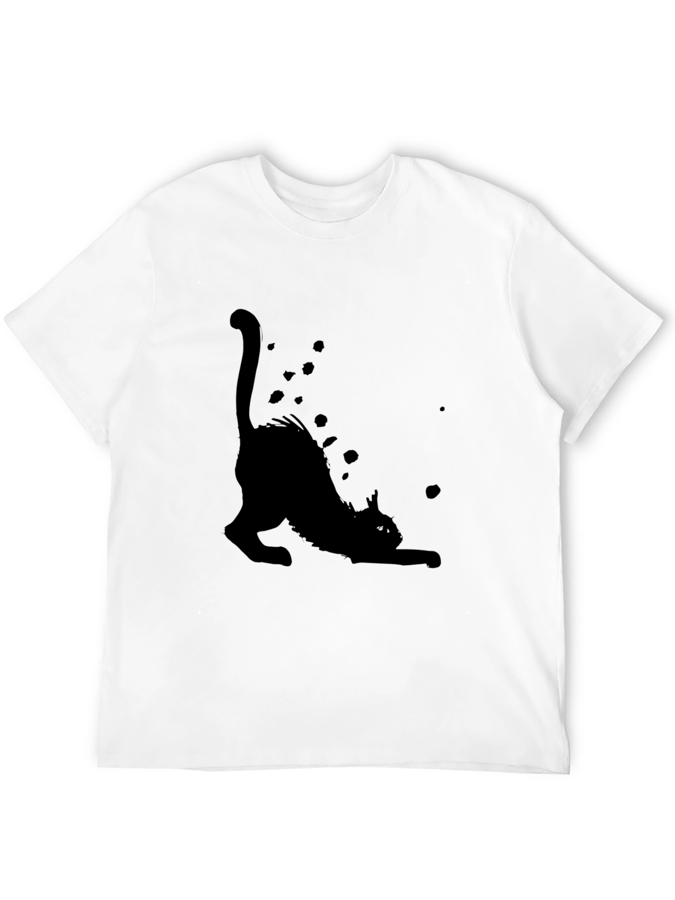 Black Cat Stretch T-Shirt - Soft & Stylish