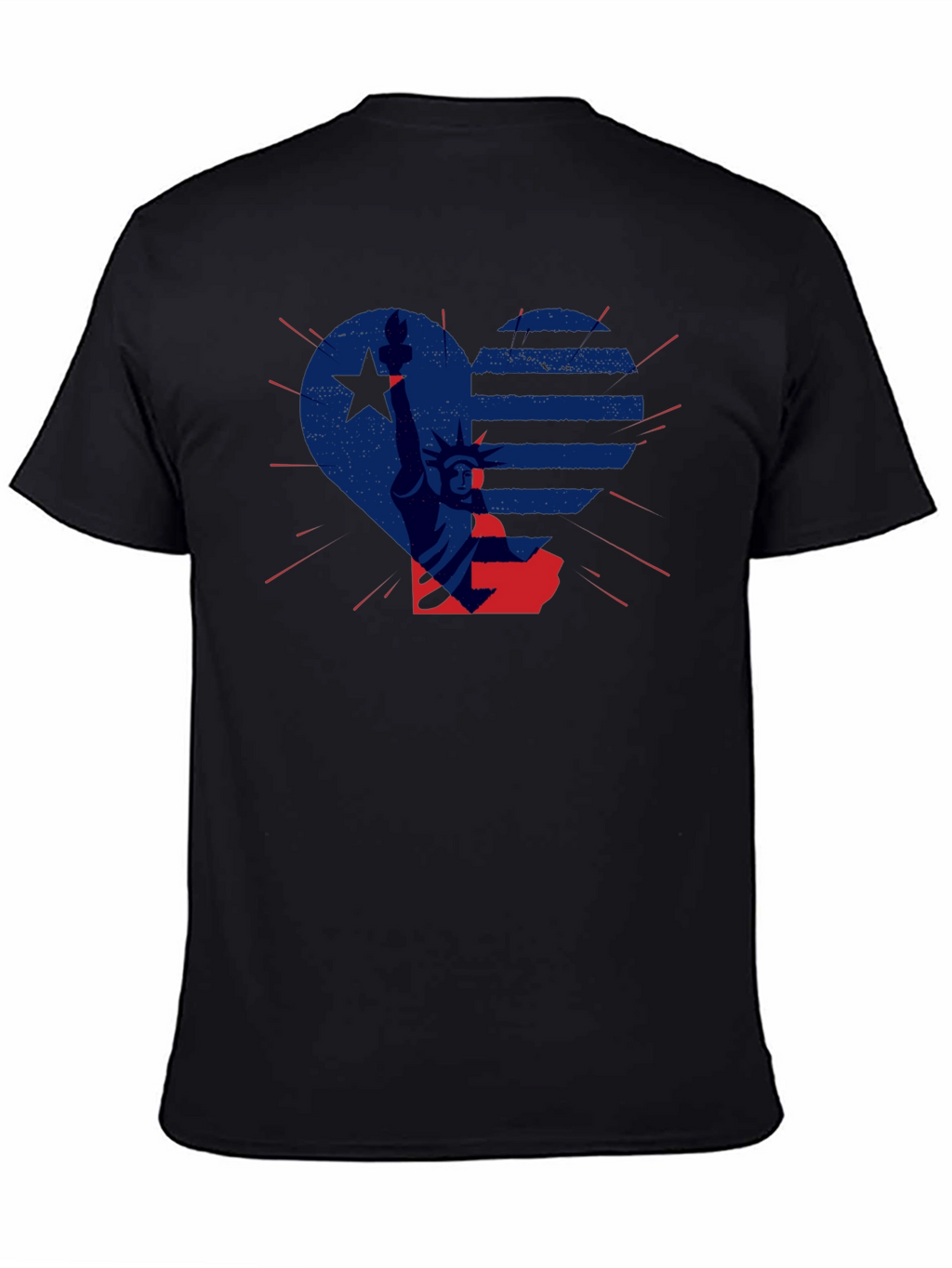 Patriotic Liberty Heart Graphic T-Shirt