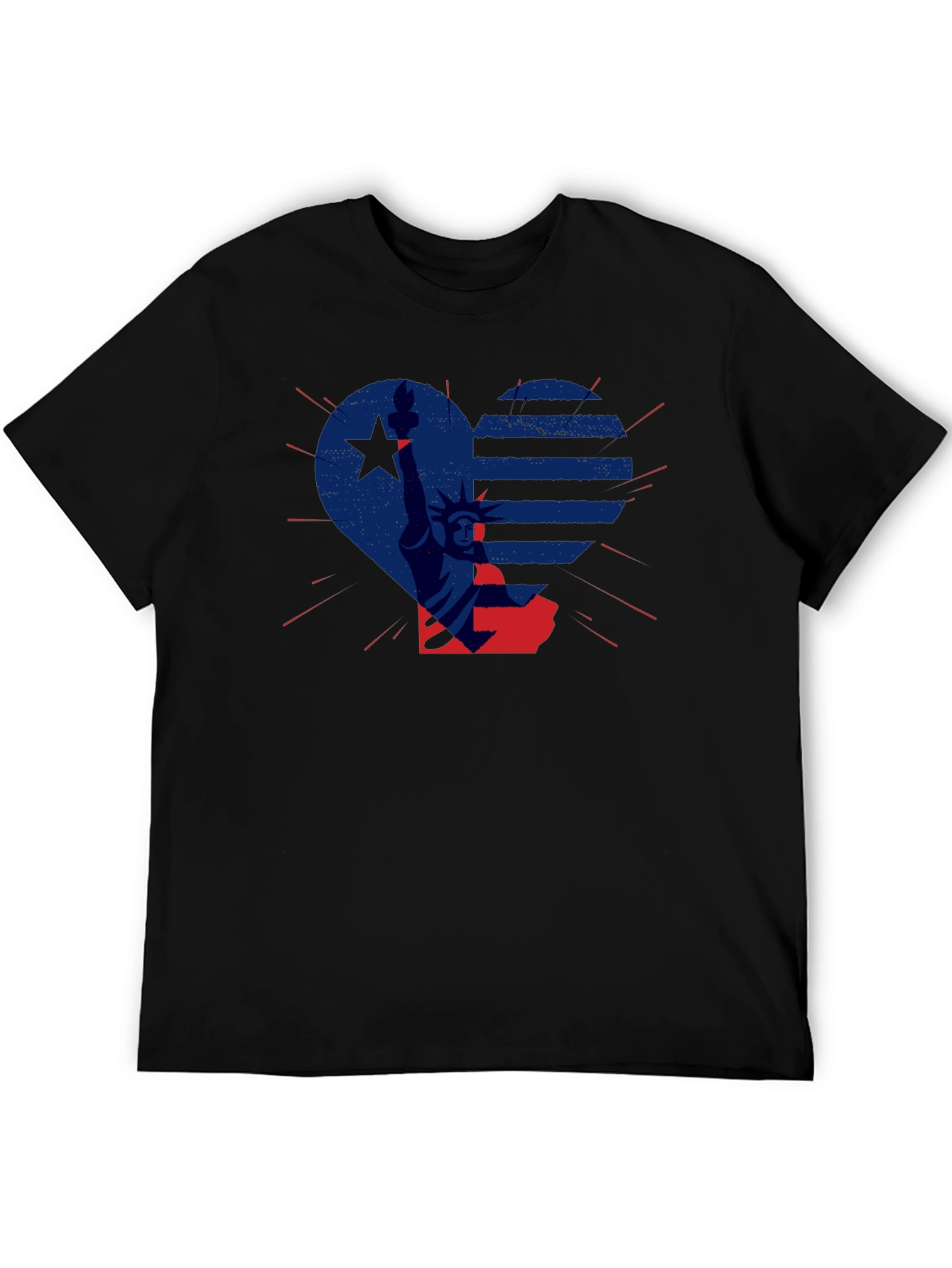 Patriotic Liberty Heart Graphic T-Shirt