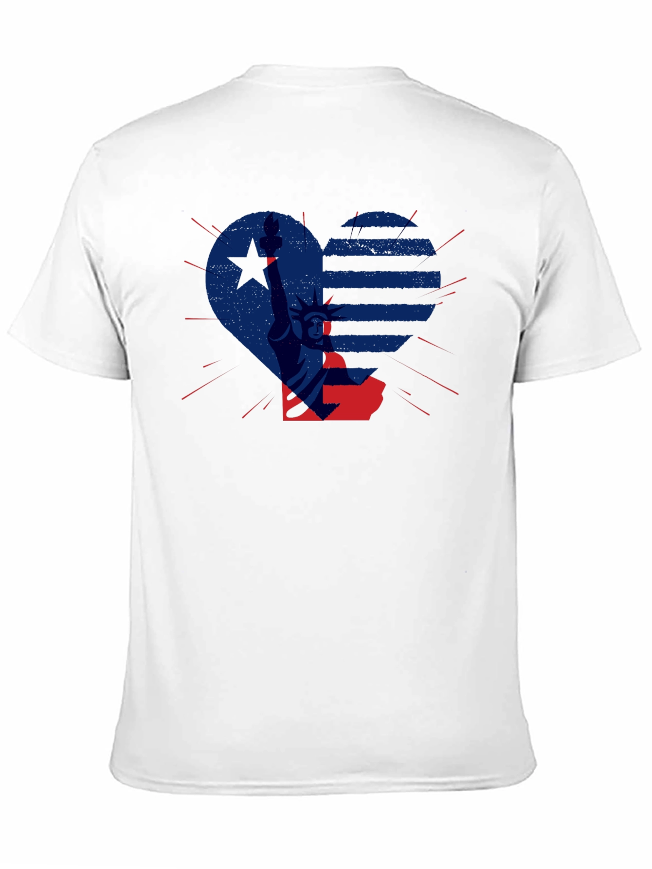 Patriotic Liberty Heart Graphic T-Shirt