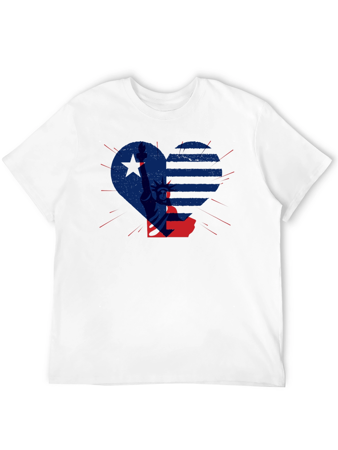 Patriotic Liberty Heart Graphic T-Shirt