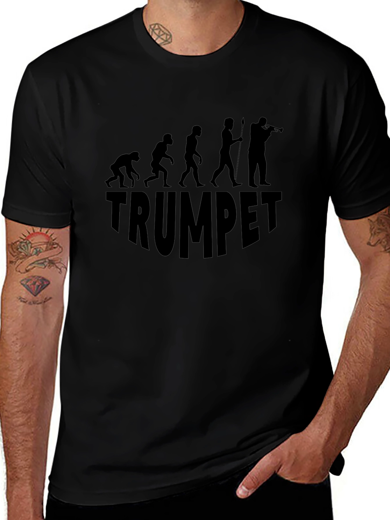 Trumpet Evolution Funny Musician T-Shirt