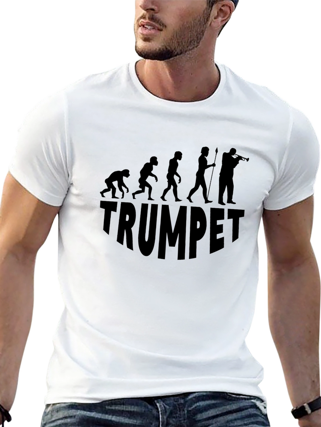 Trumpet Evolution Funny Musician T-Shirt
