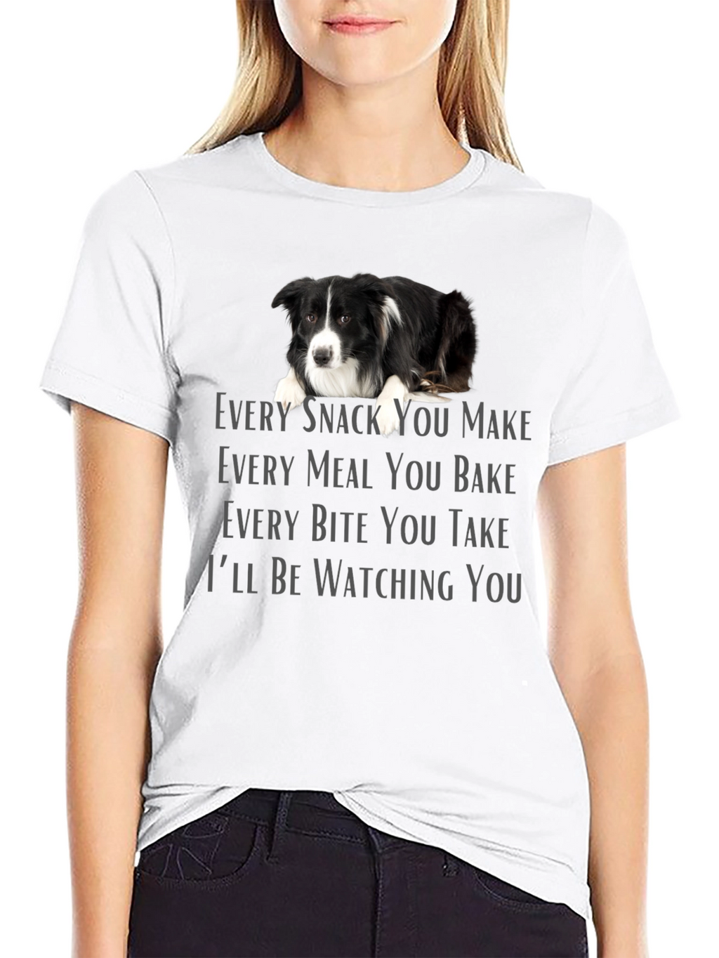 Funny Dog Watching You Graphic T-Shirt