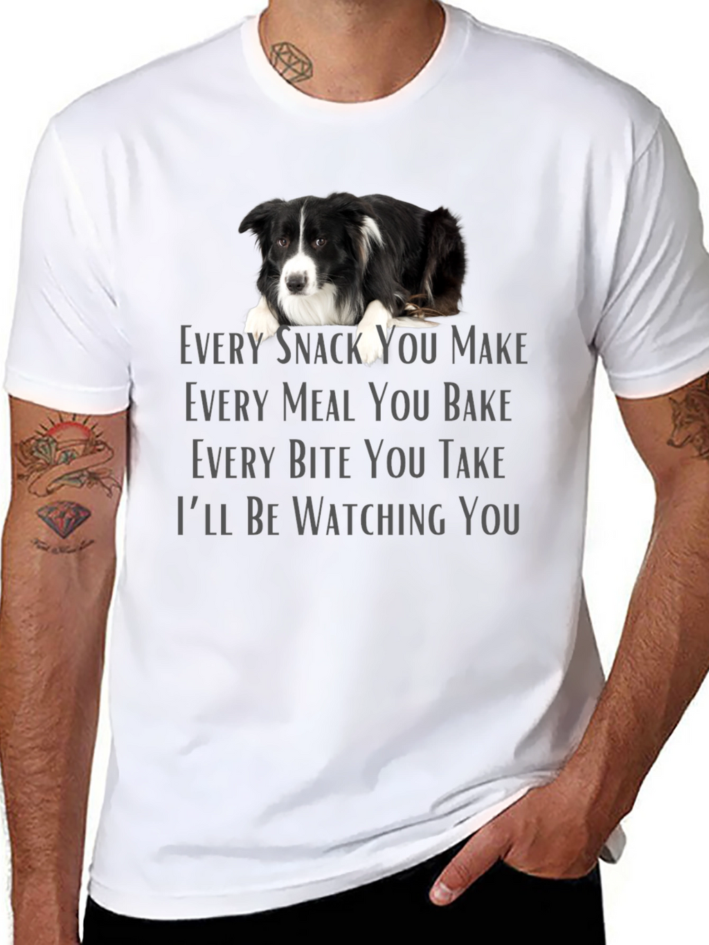 Funny Dog Watching You Graphic T-Shirt