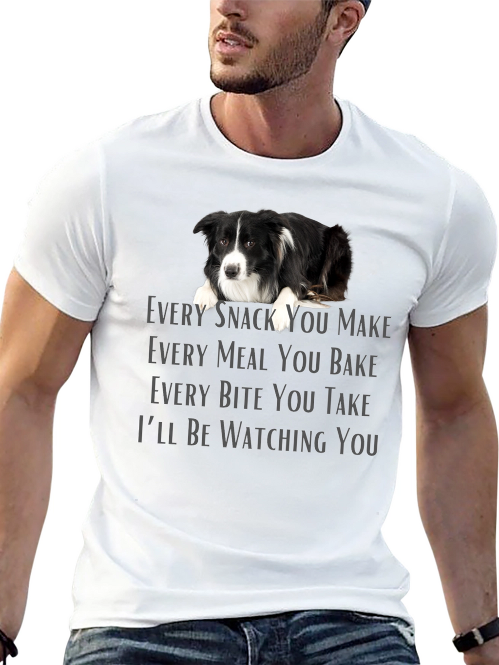 Funny Dog Watching You Graphic T-Shirt