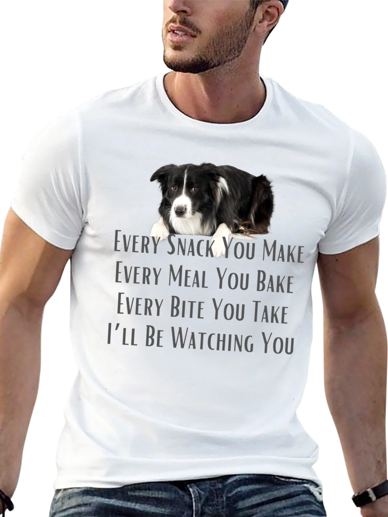 Funny Dog Watching You Graphic T-Shirt