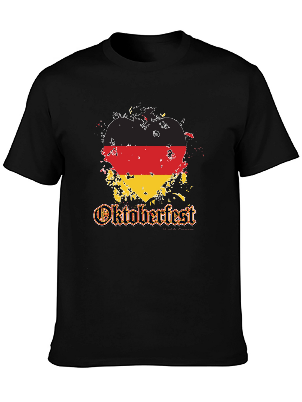 Oktoberfest Germany Flag Heart T-Shirt