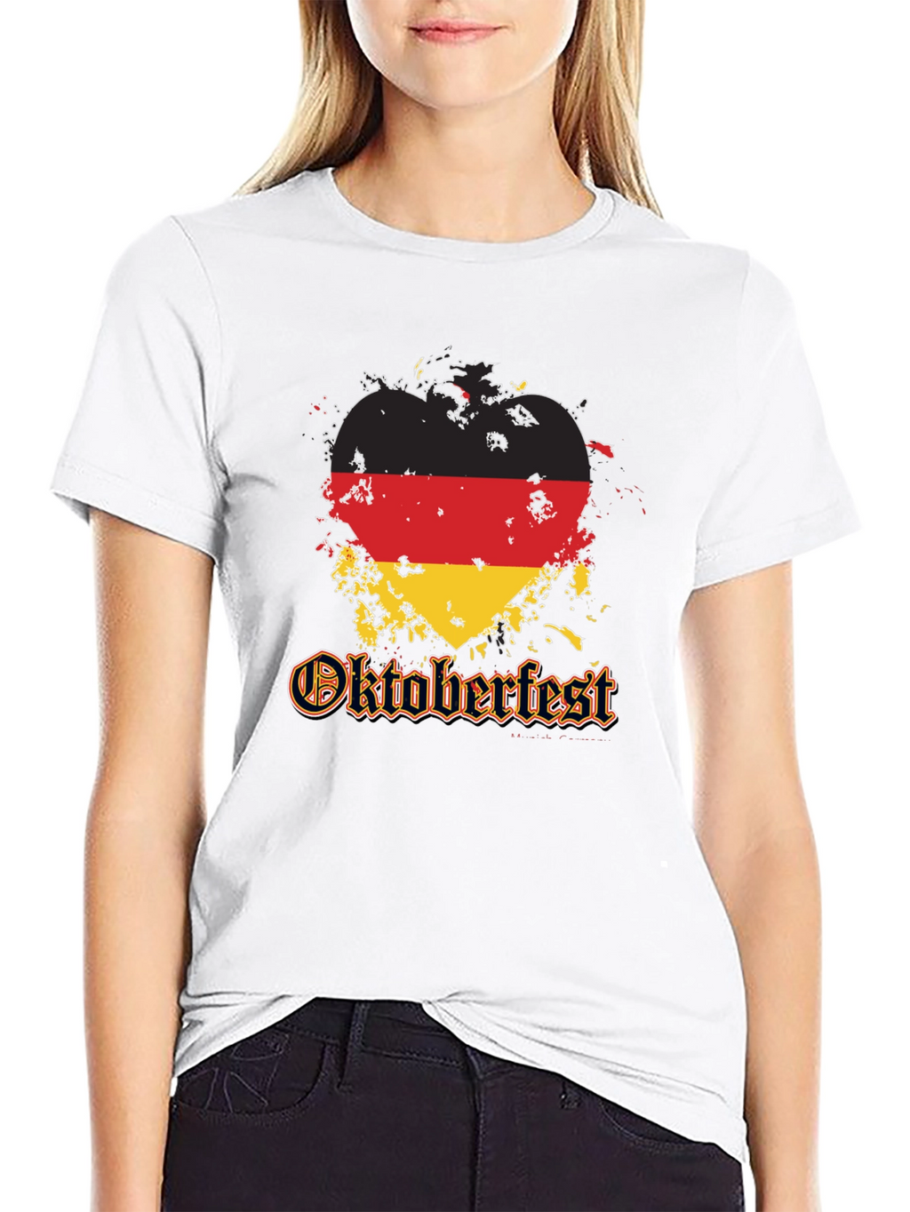 Oktoberfest Germany Flag Heart T-Shirt