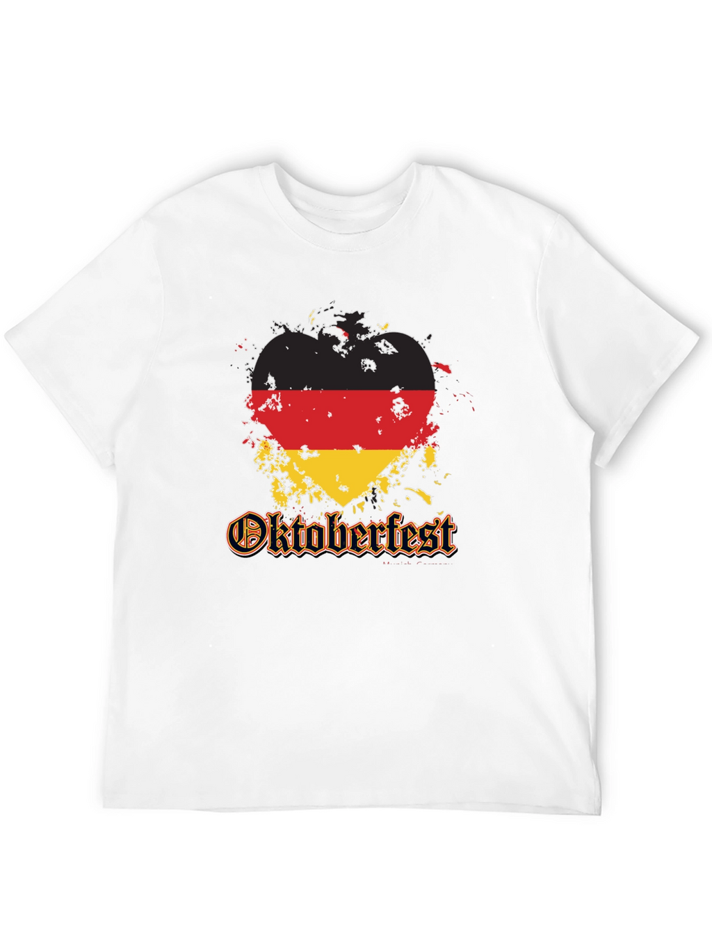 Oktoberfest Germany Flag Heart T-Shirt