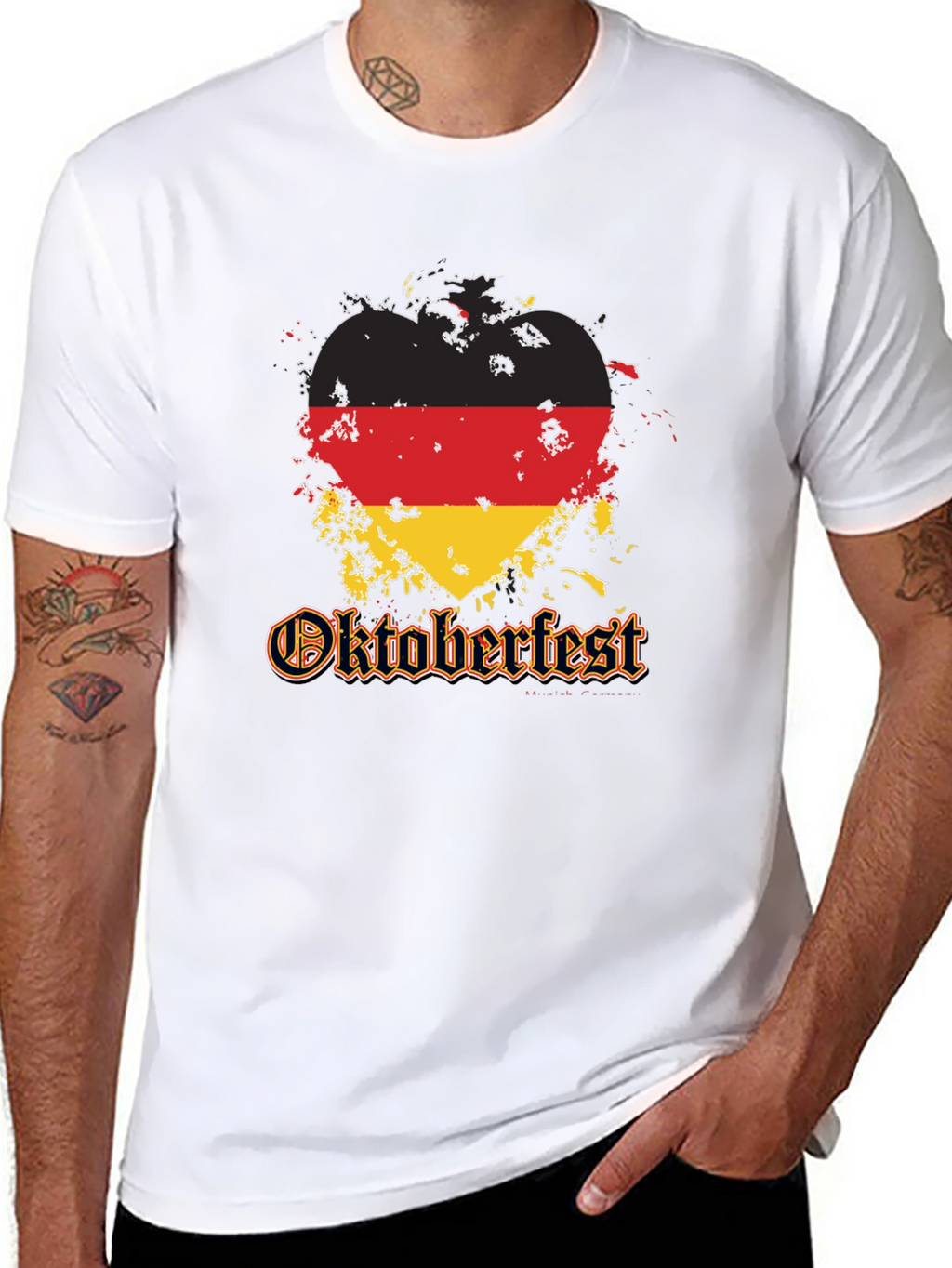 Oktoberfest Germany Flag Heart T-Shirt