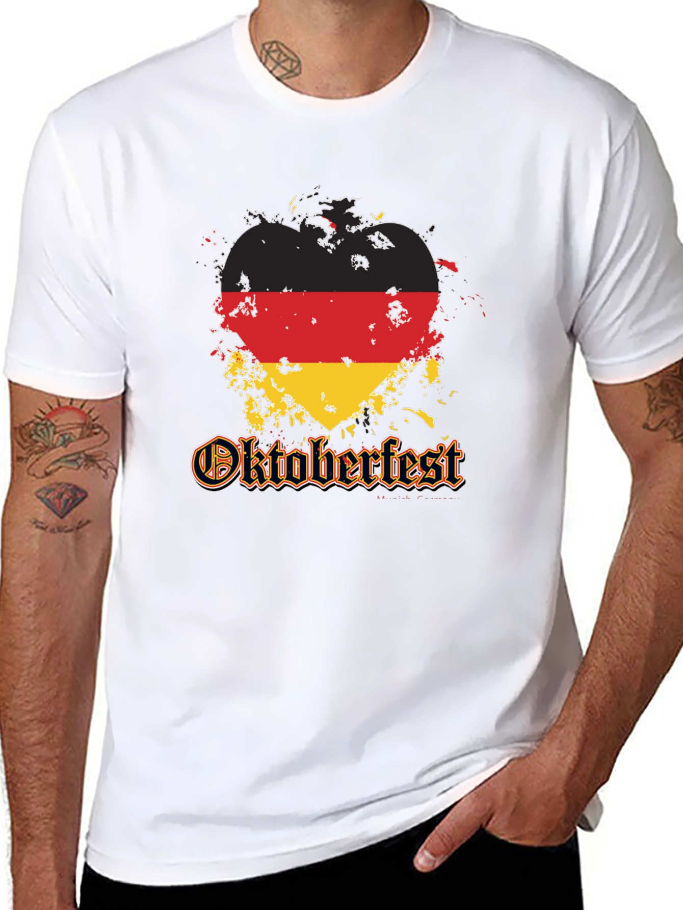 Oktoberfest Germany Flag Heart T-Shirt