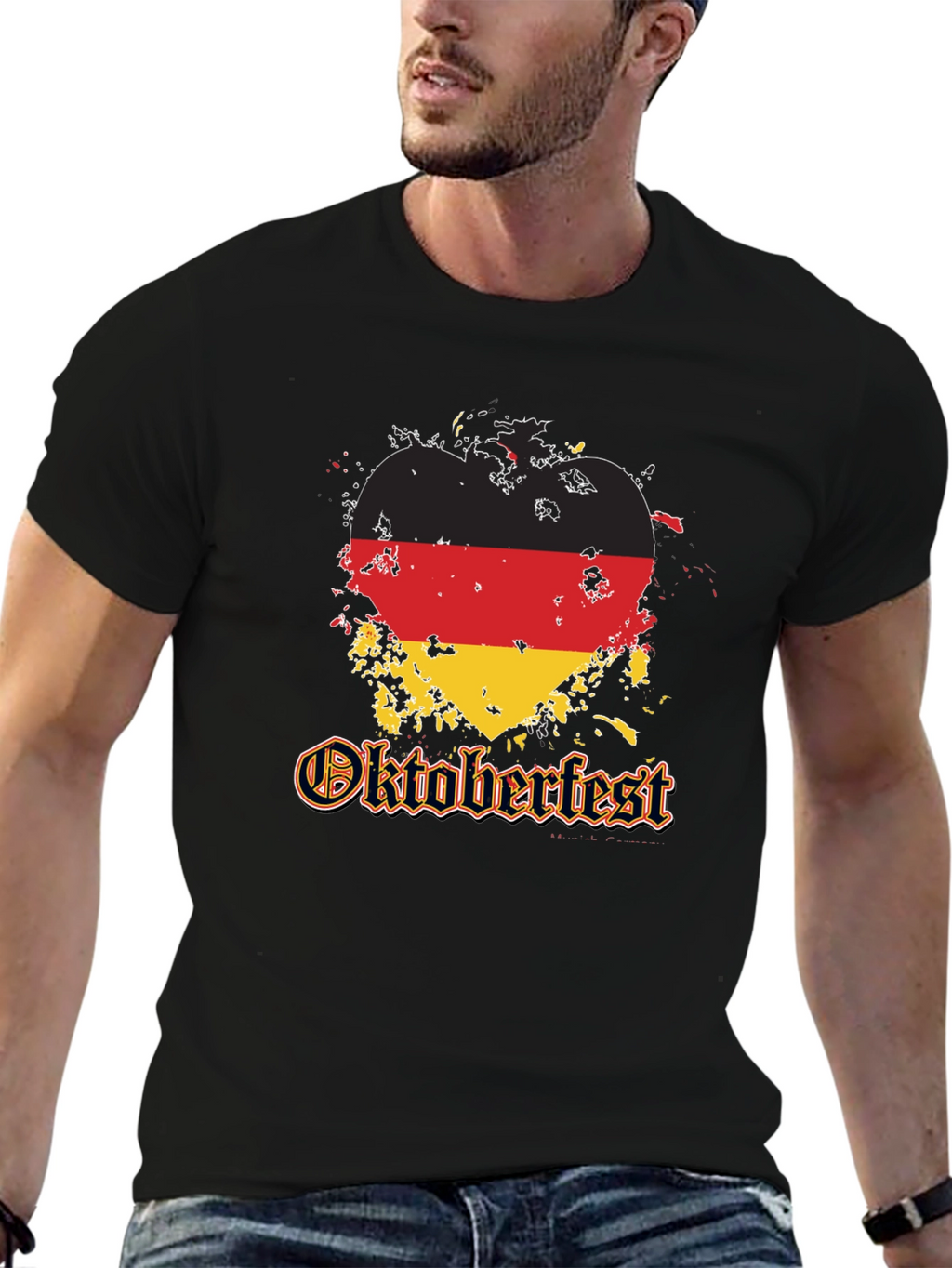 Oktoberfest Germany Flag Heart T-Shirt