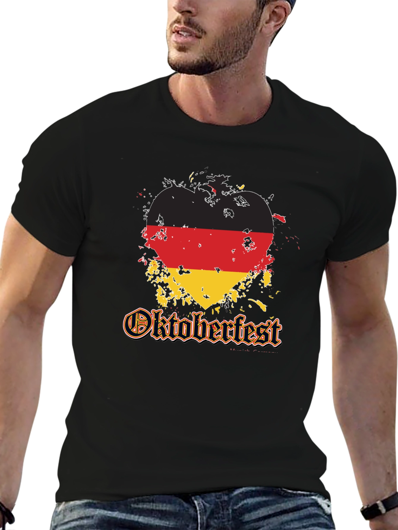 Oktoberfest Germany Flag Heart T-Shirt