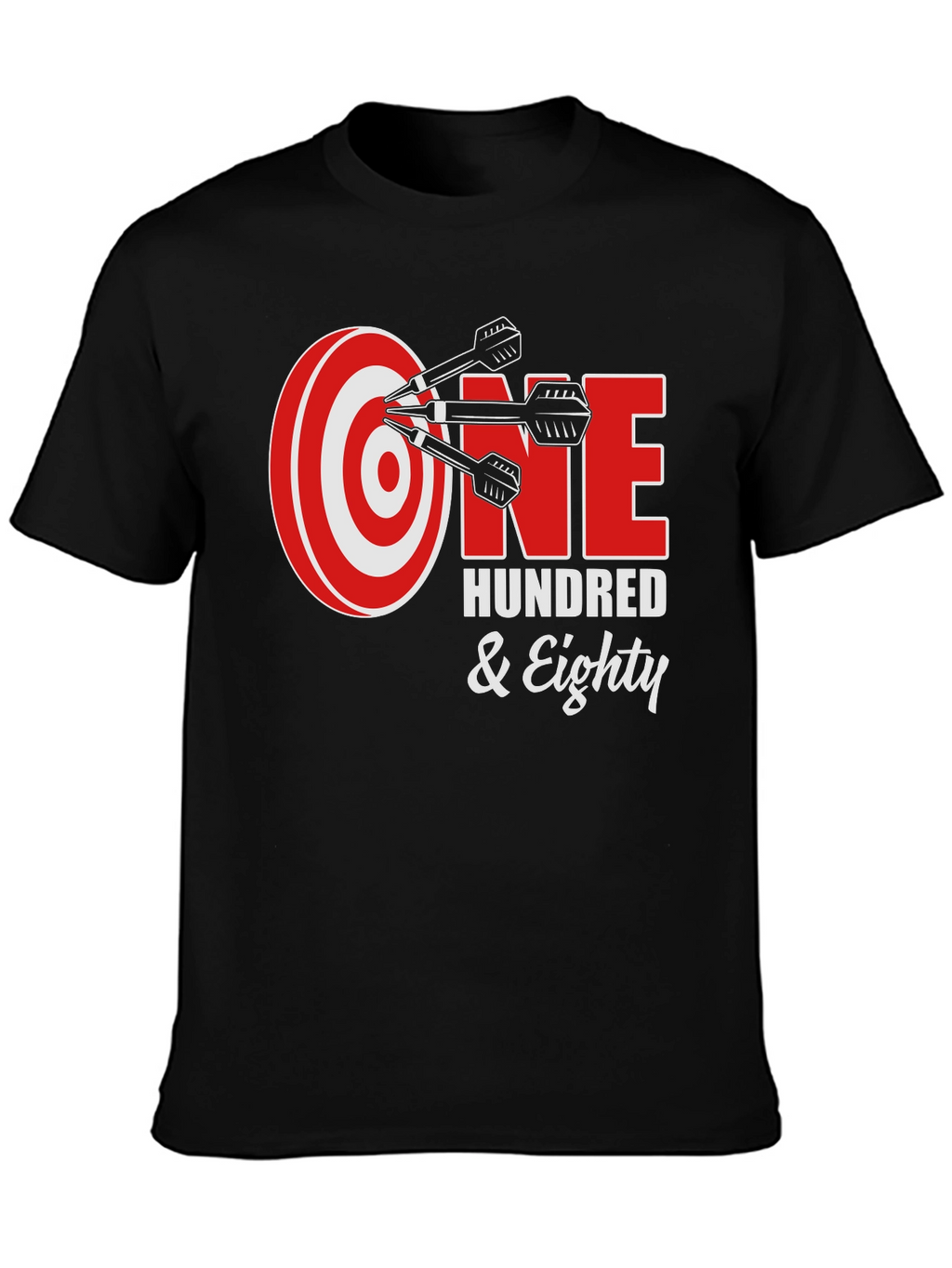 One Hundred & Eighty Dart T-Shirt - Black