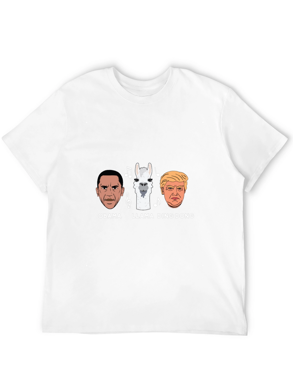 Obama Llama Ding Dong Black T-Shirt