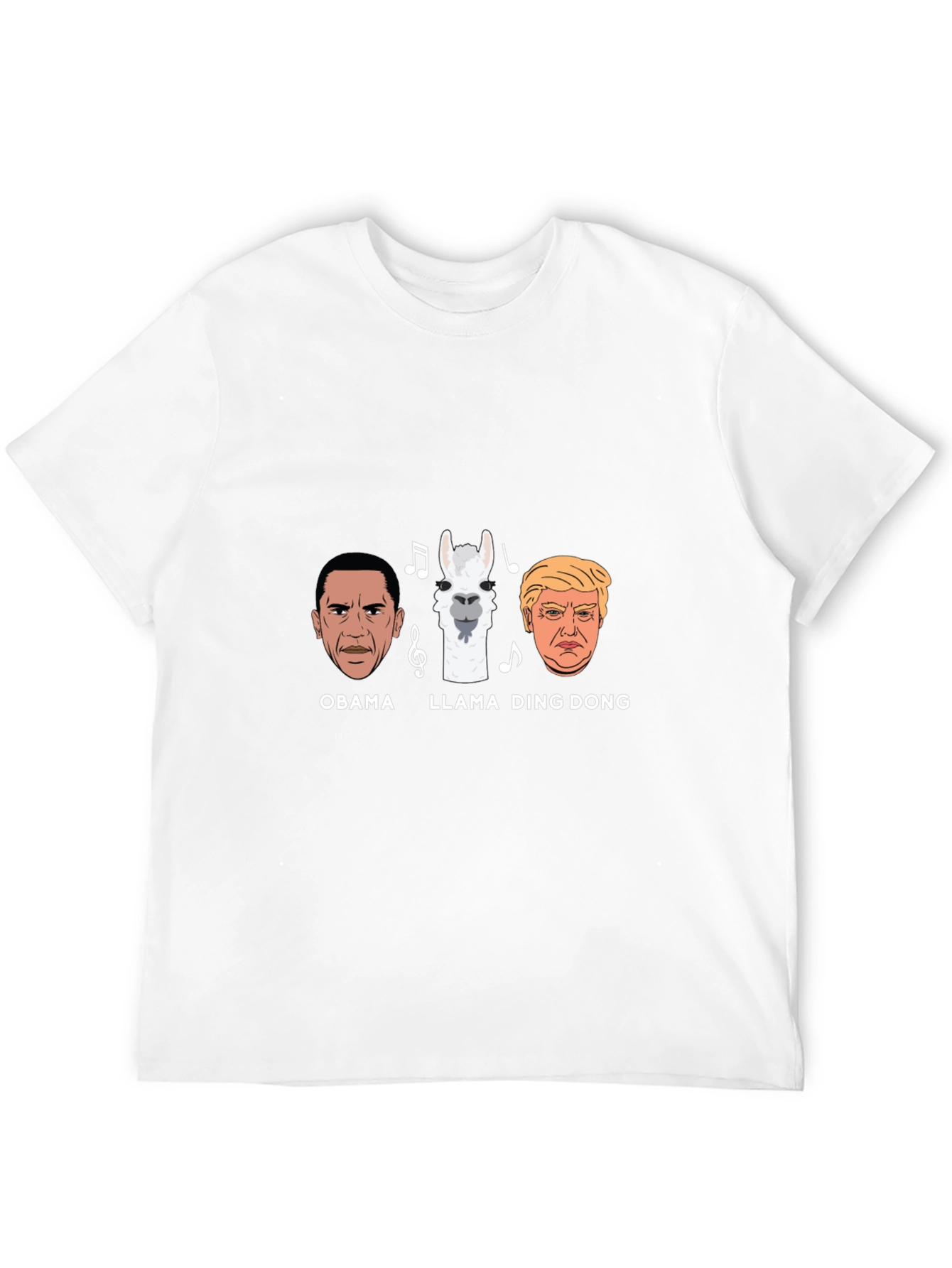Obama Llama Ding Dong Black T-Shirt