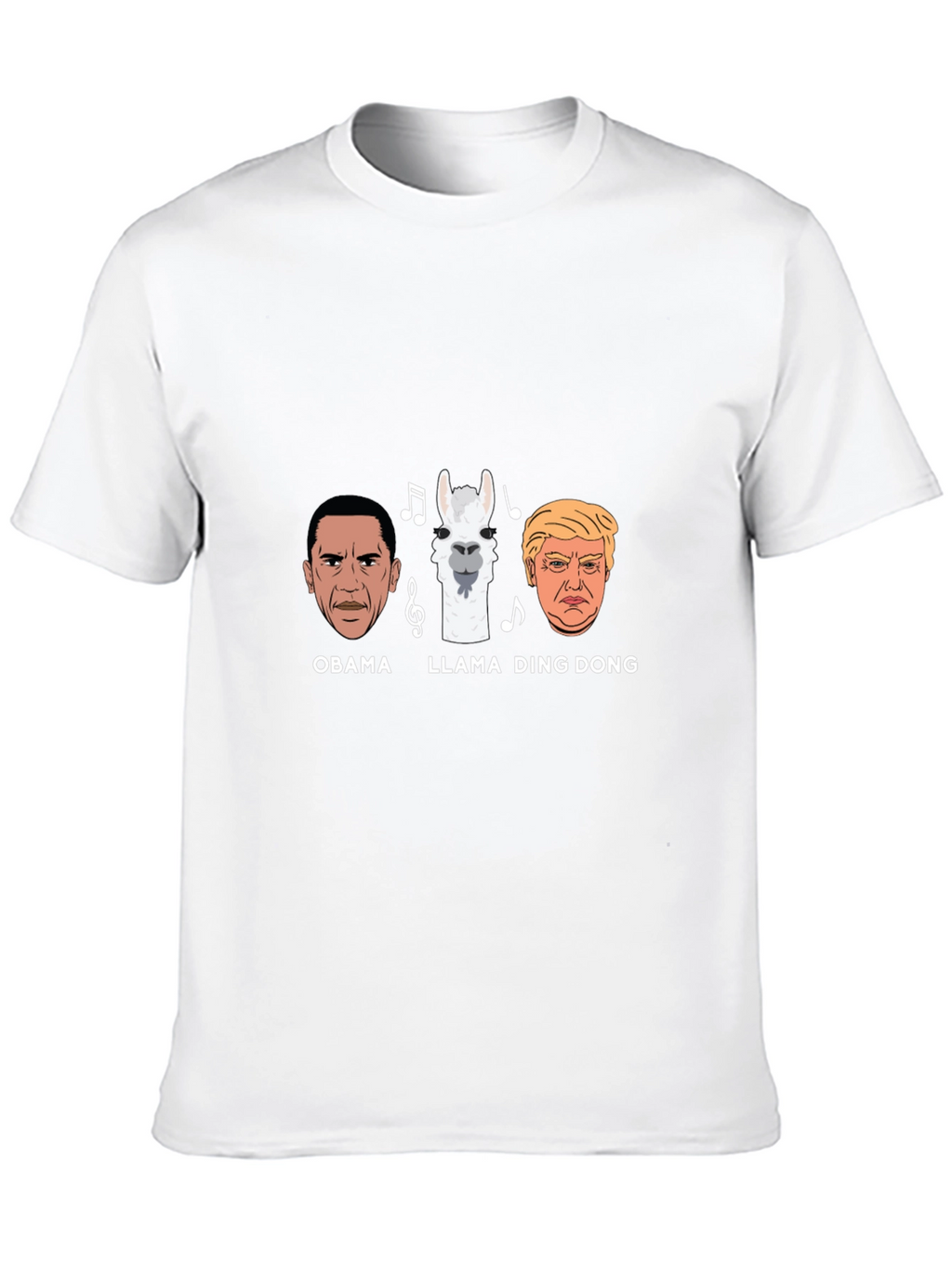 Obama Llama Ding Dong Black T-Shirt