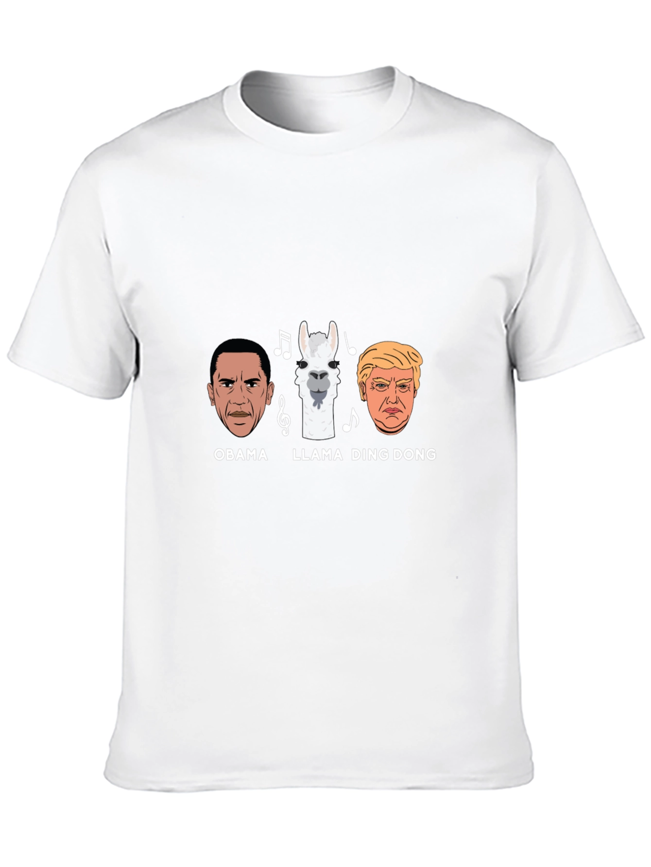 Obama Llama Ding Dong Black T-Shirt