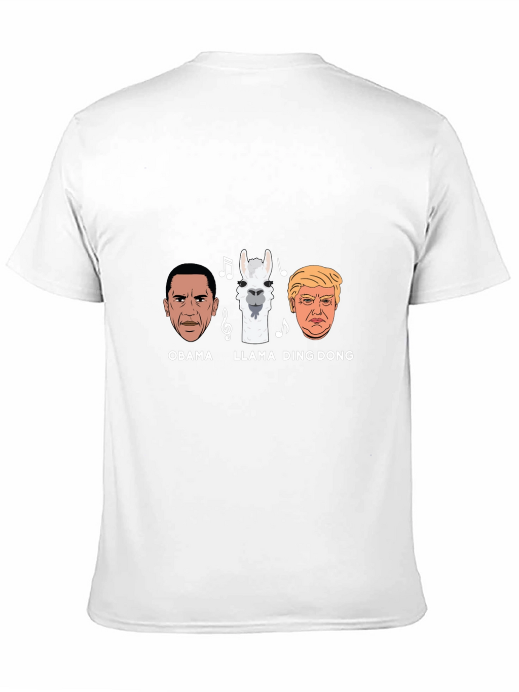 Obama Llama Ding Dong Black T-Shirt