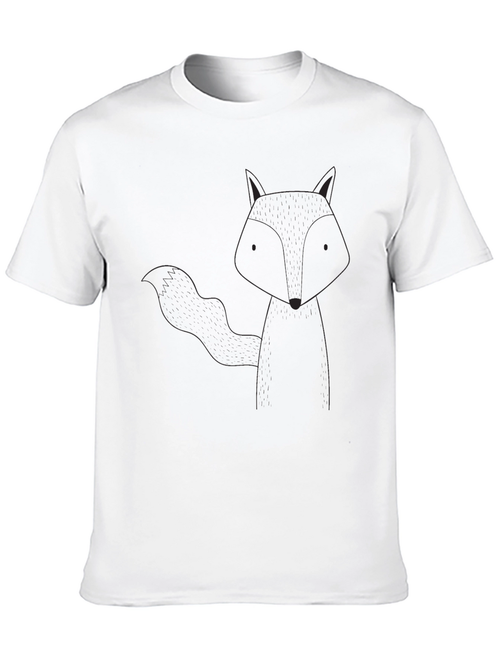 Fox Graphic Tee - Soft Black Cotton T-Shirt