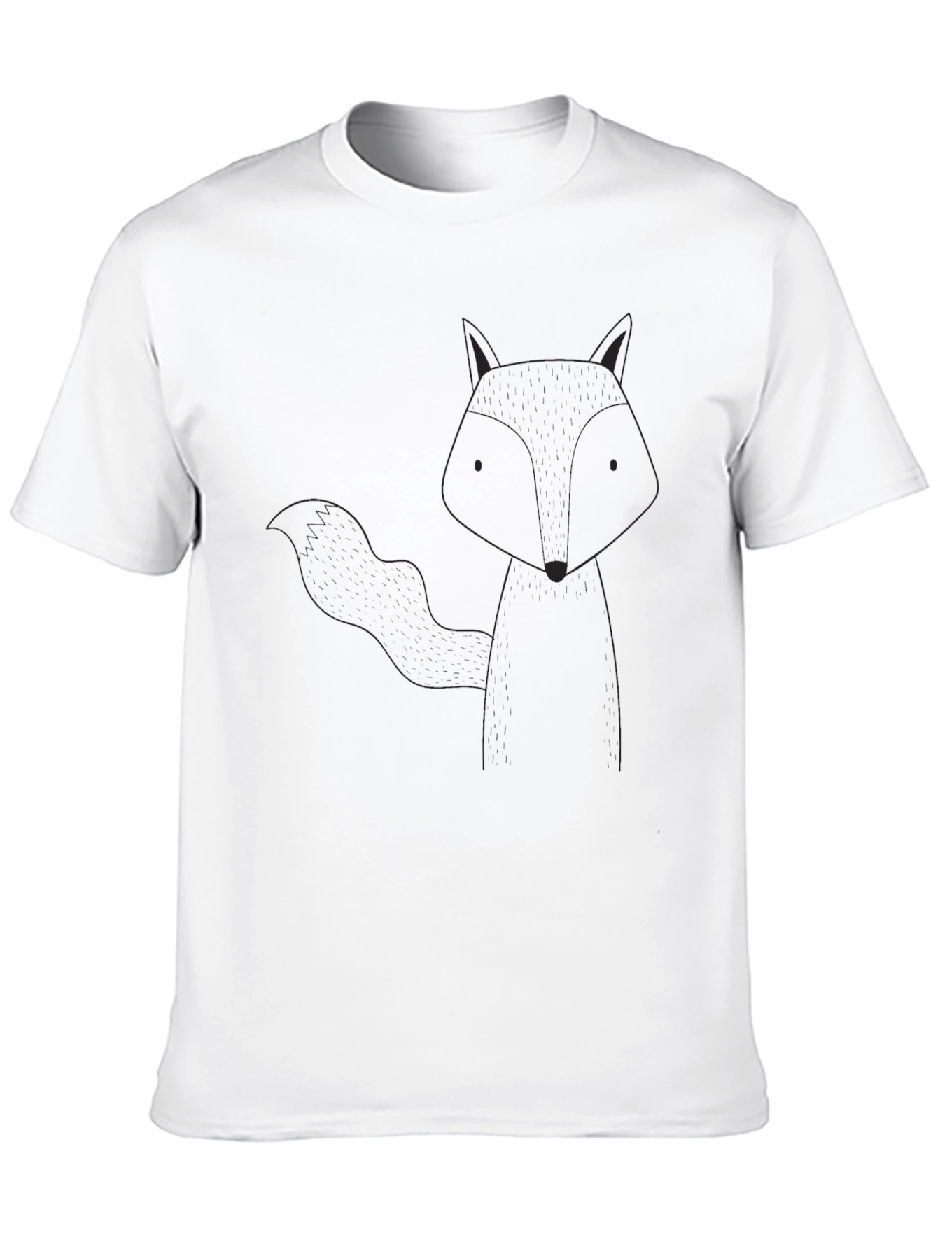 Fox Graphic Tee - Soft Black Cotton T-Shirt