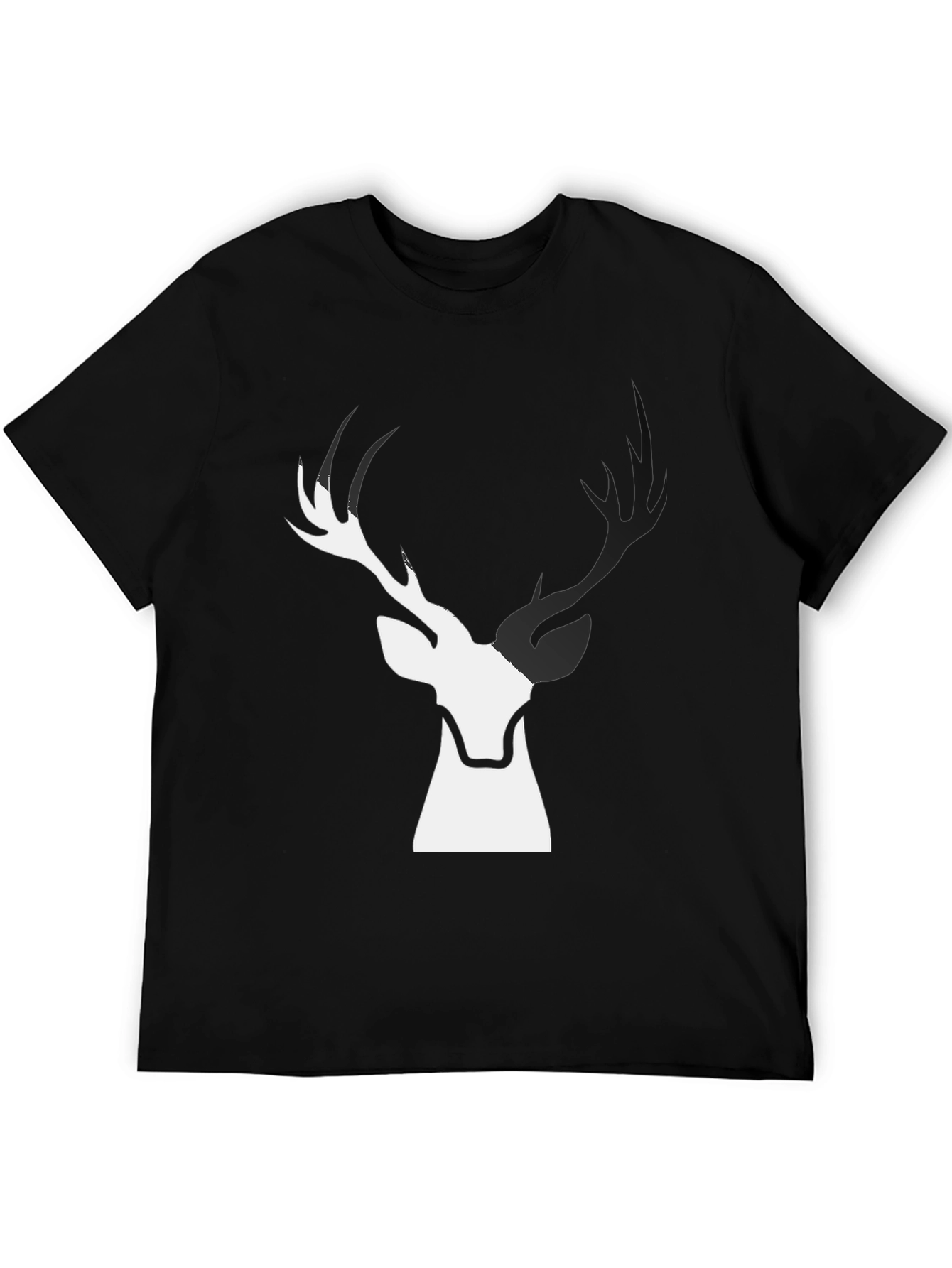 Deer Graphic Black T-Shirt