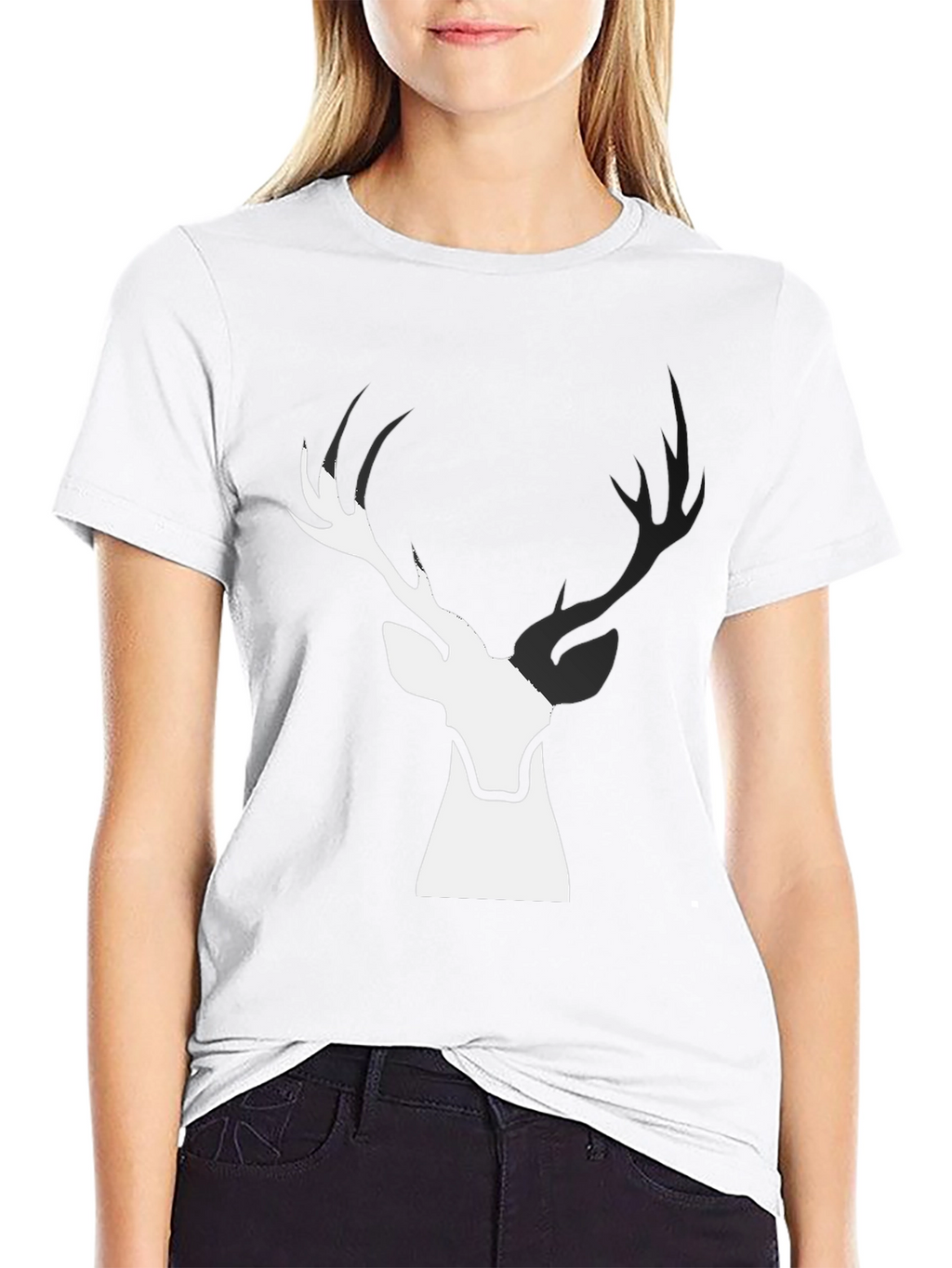Deer Graphic Black T-Shirt
