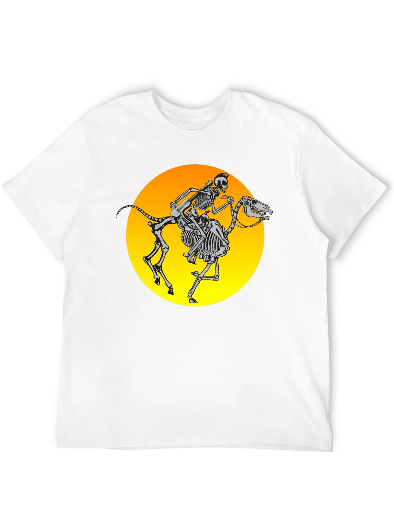 Skeleton Rider Graphic Tee - Black
