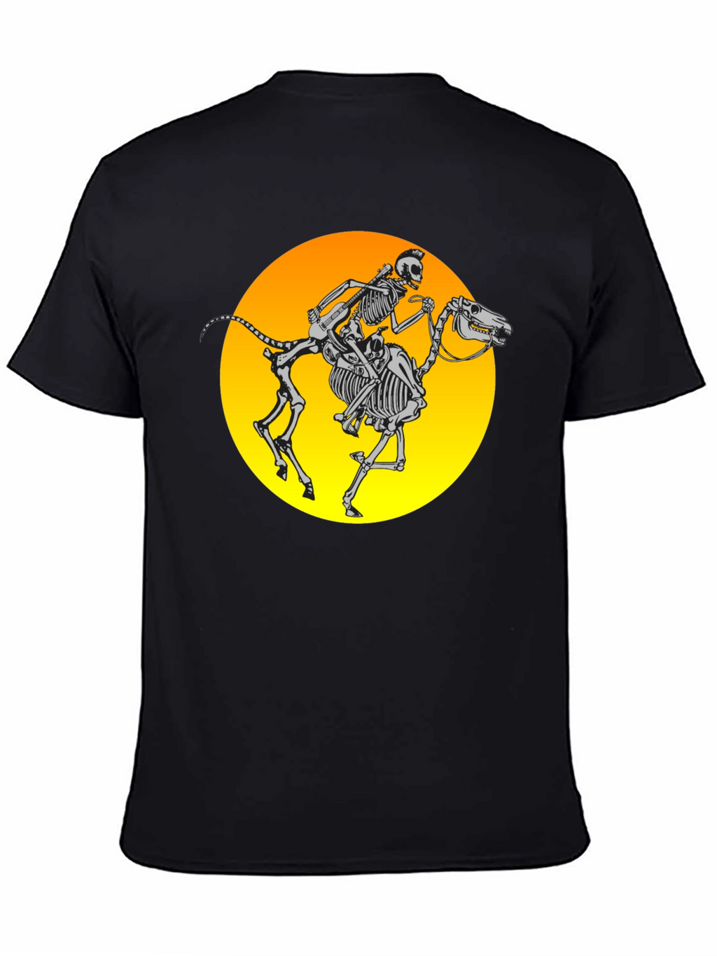 Skeleton Rider Graphic Tee - Black