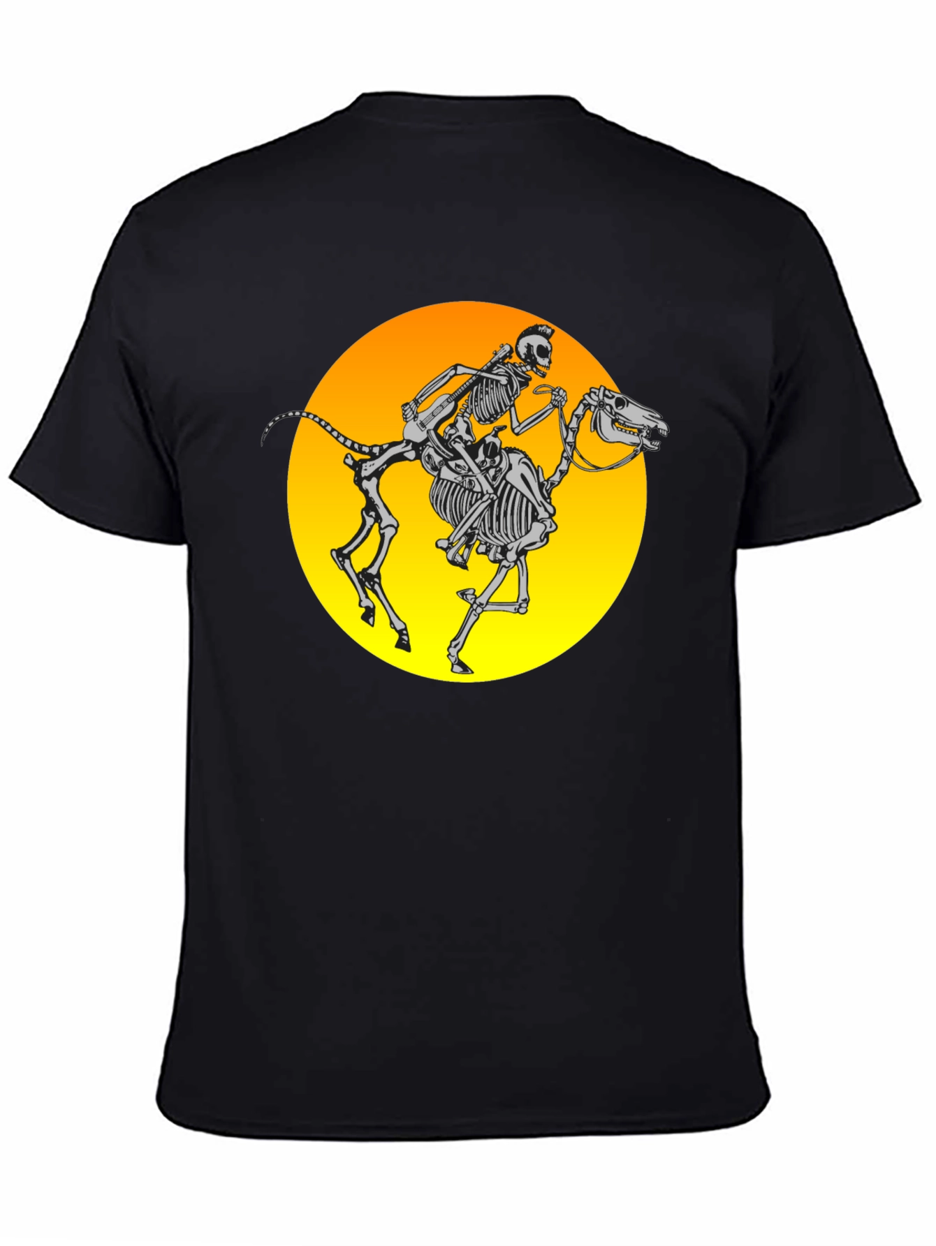 Skeleton Rider Graphic Tee - Black
