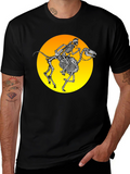 Skeleton Rider Graphic Tee - Black