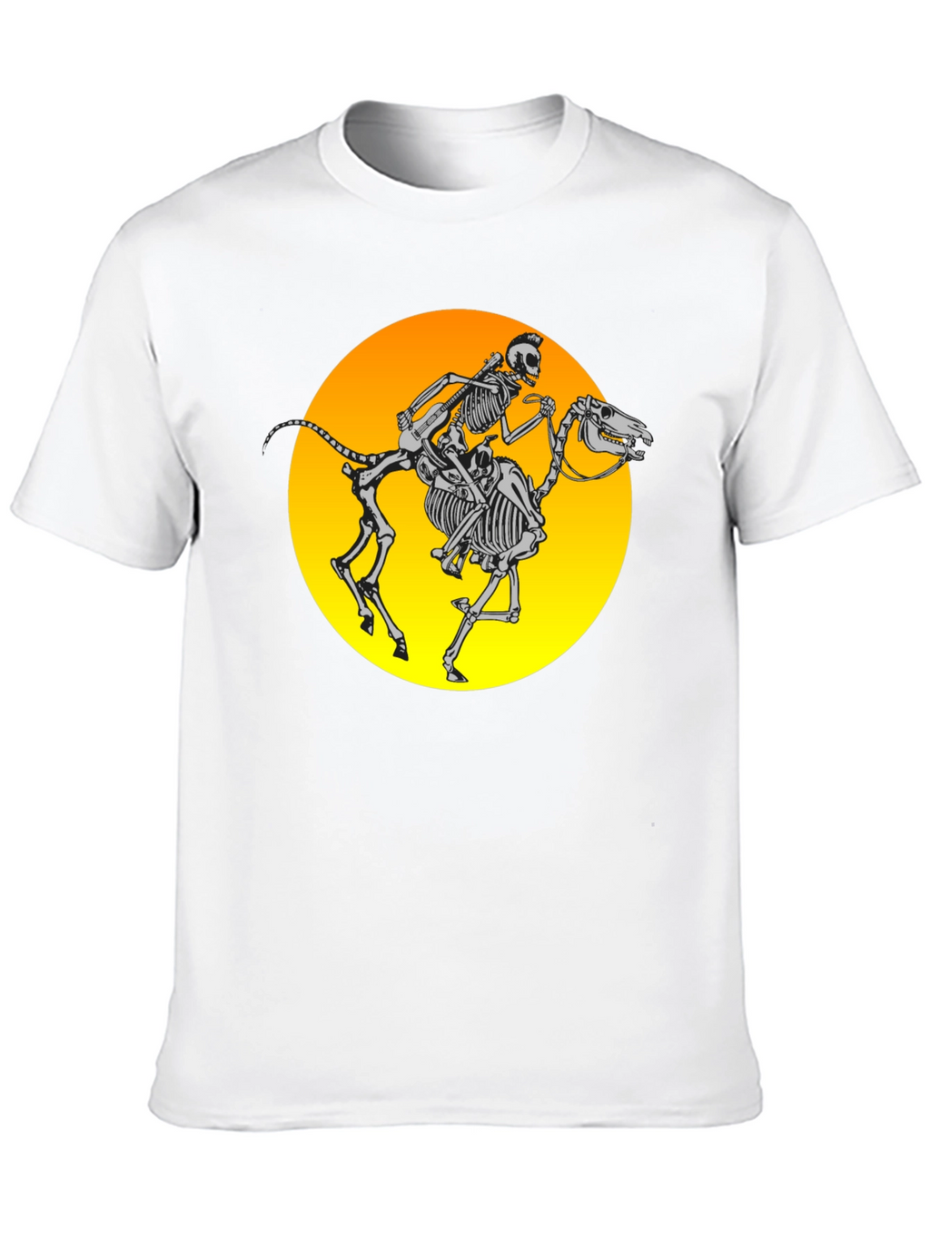 Skeleton Rider Graphic Tee - Black