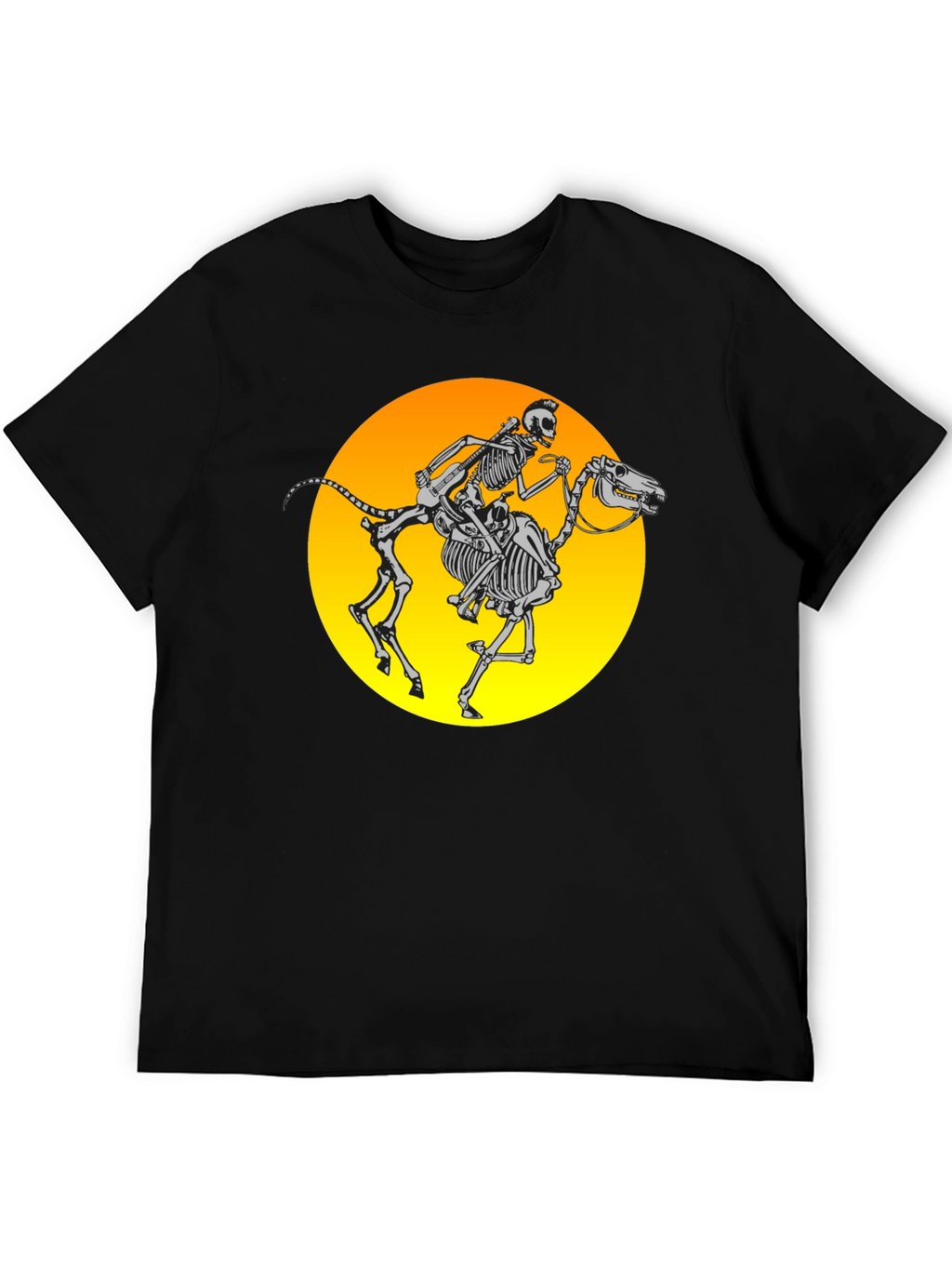 Skeleton Rider Graphic Tee - Black