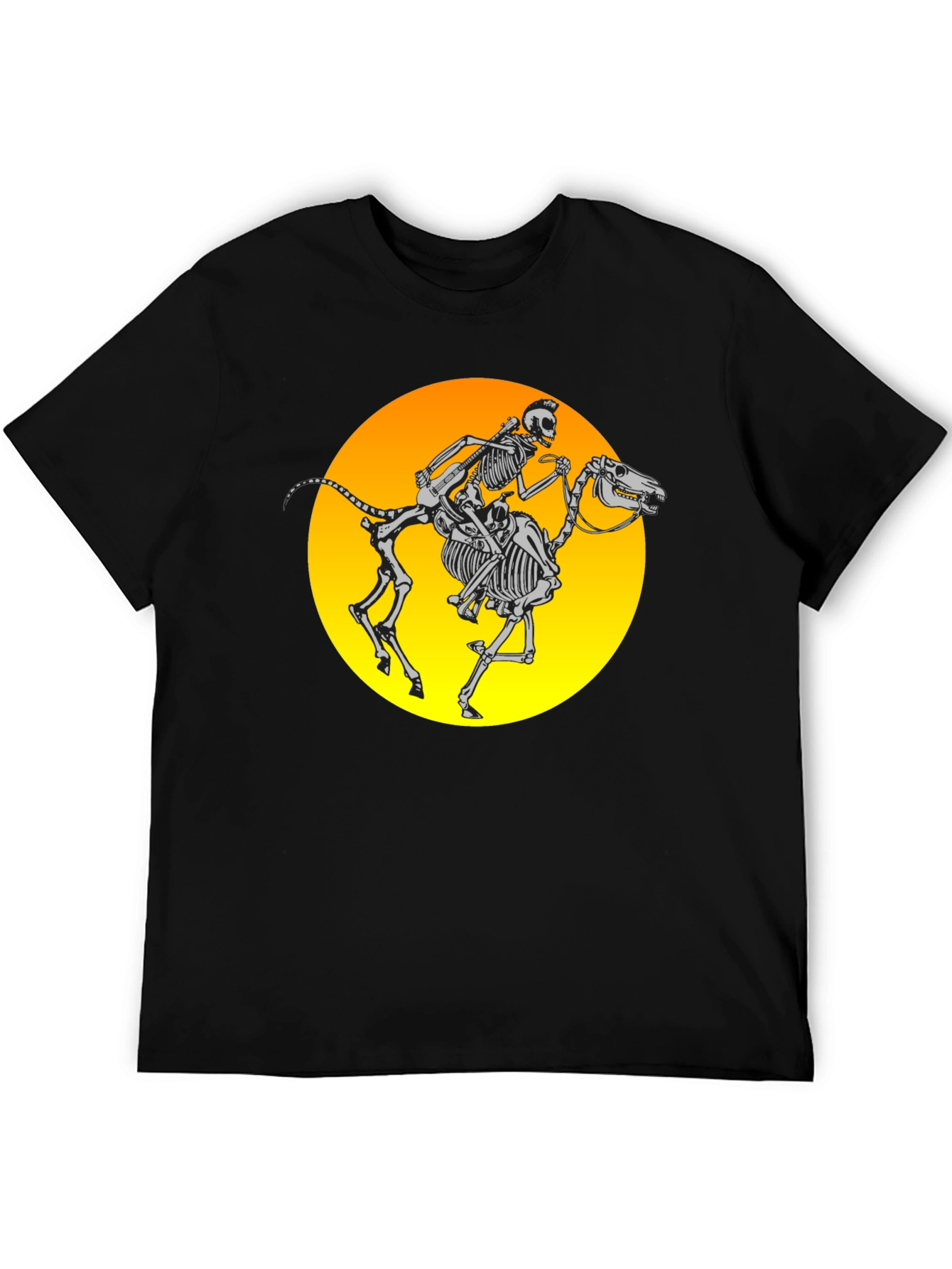 Skeleton Rider Graphic Tee - Black