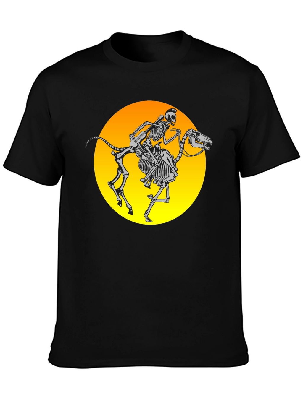 Skeleton Rider Graphic Tee - Black