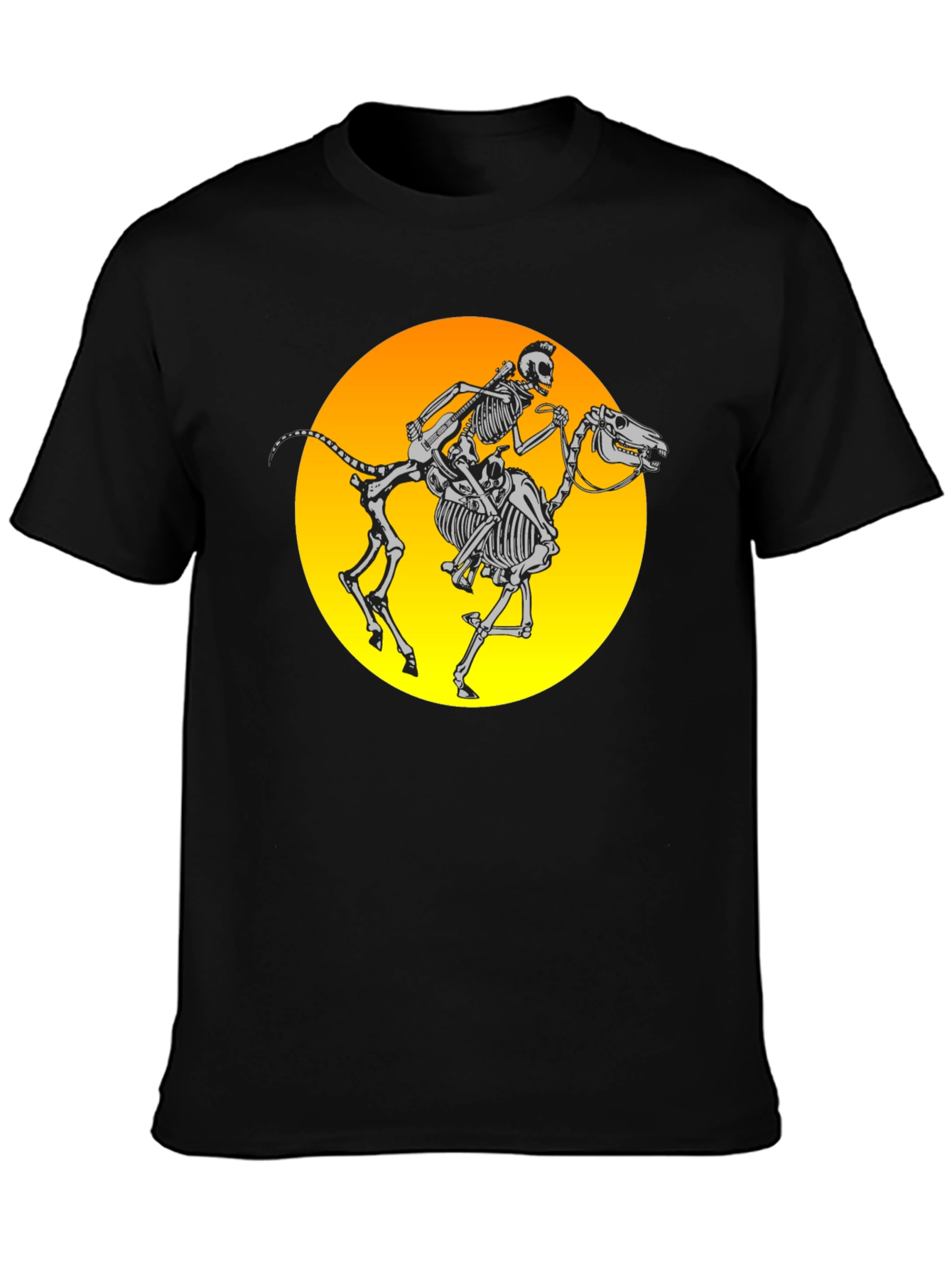 Skeleton Rider Graphic Tee - Black