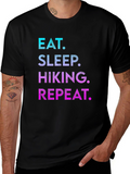 Eat Sleep Hiking Repeat T-Shirt - Black