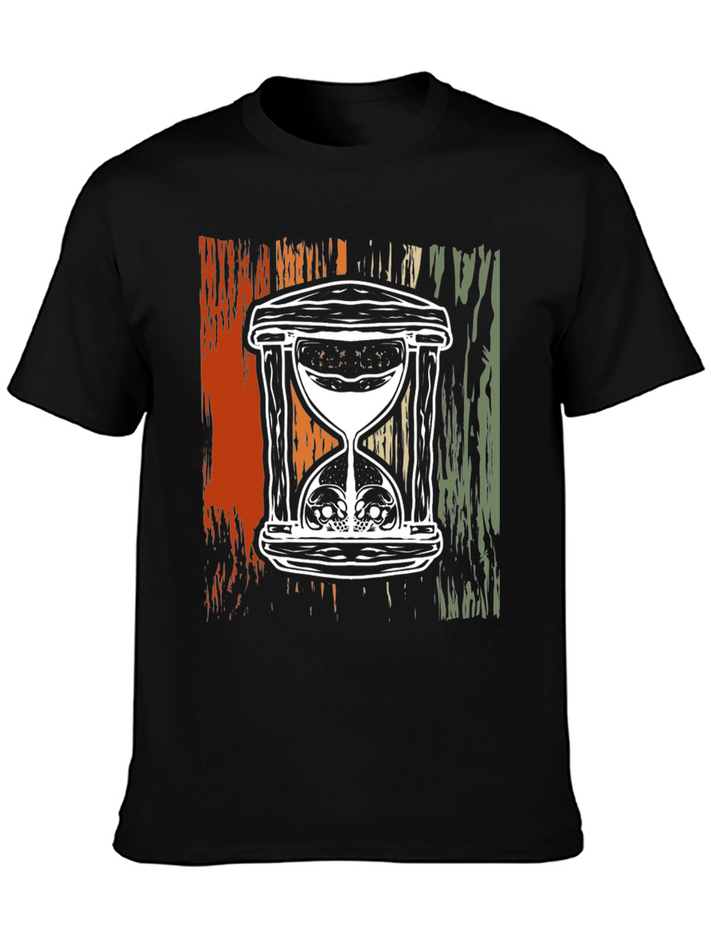 Skull Hourglass Graphic T-Shirt - Deathly Time