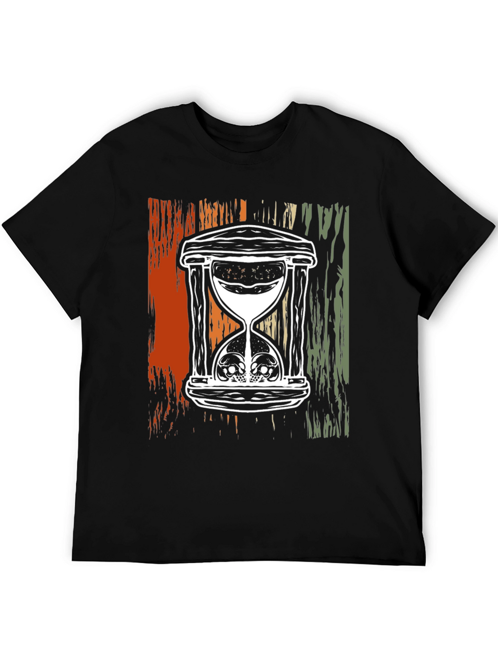 Skull Hourglass Graphic T-Shirt - Deathly Time