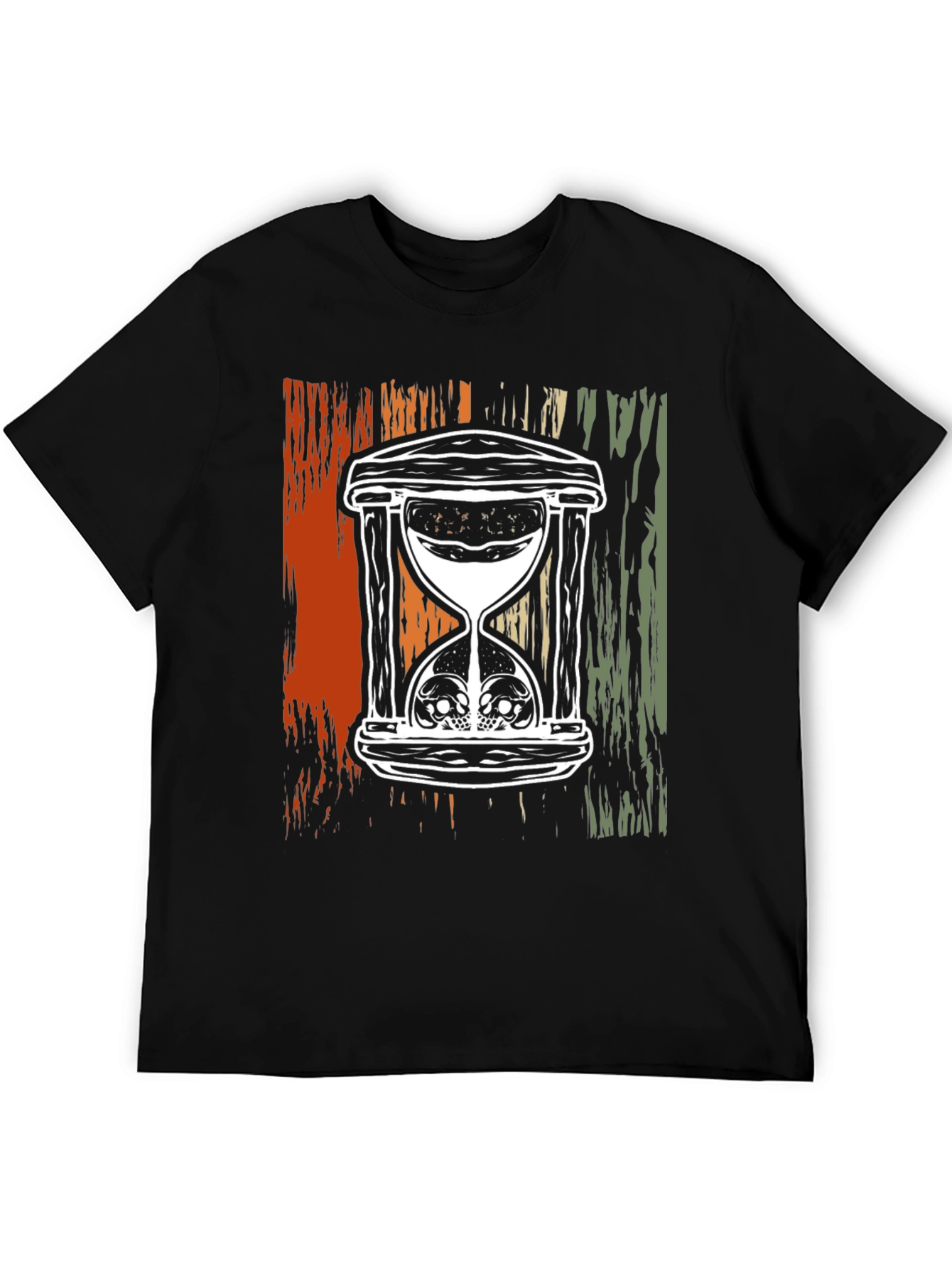 Skull Hourglass Graphic T-Shirt - Deathly Time