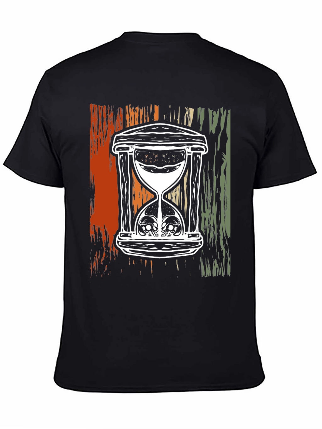 Skull Hourglass Graphic T-Shirt - Deathly Time