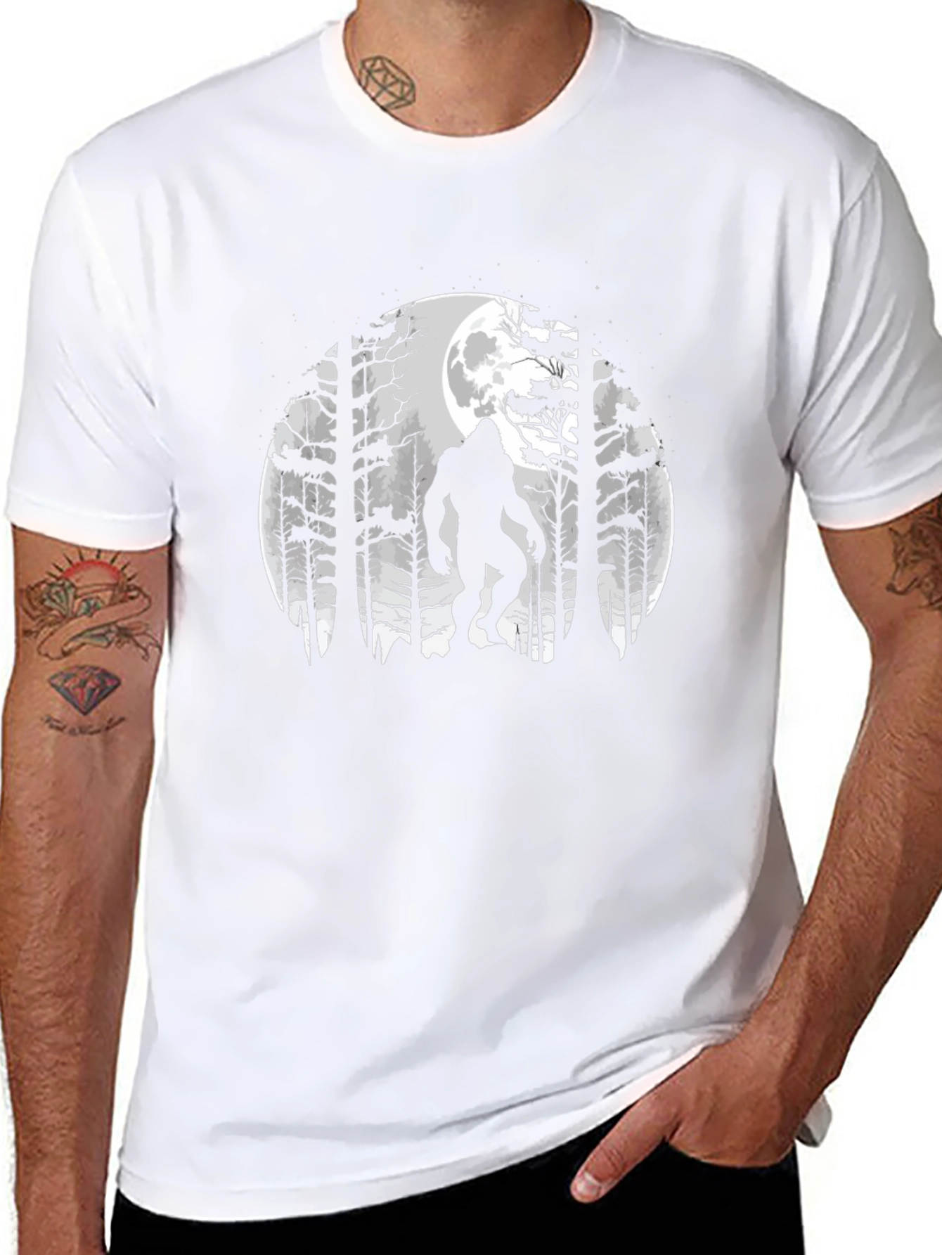 Bigfoot Moon Silhouette T-Shirt