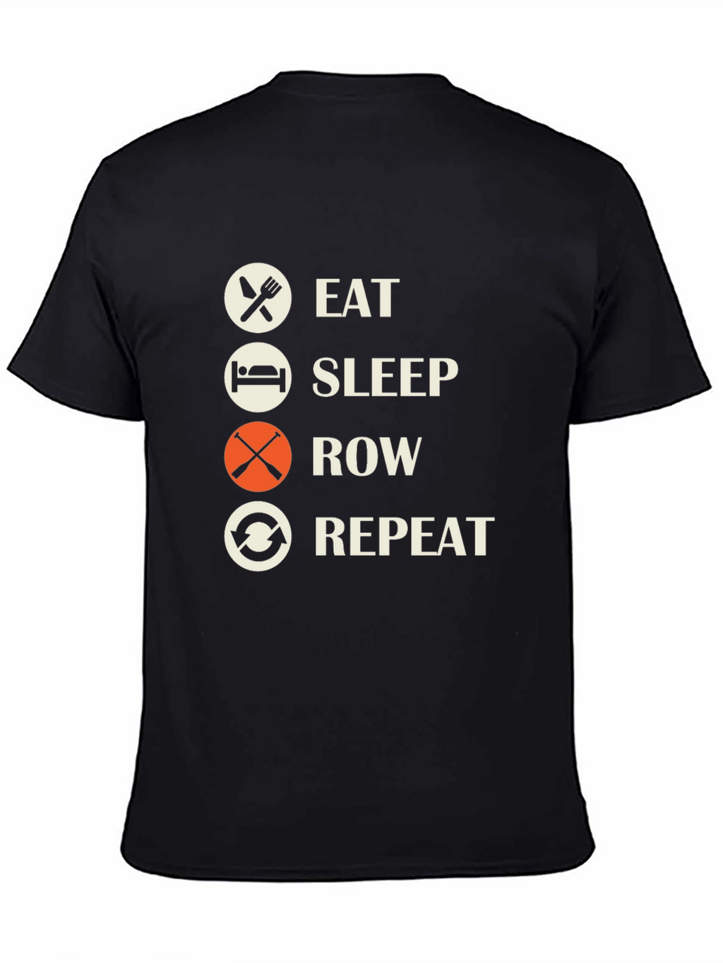 Eat Sleep Row Repeat Black T-Shirt