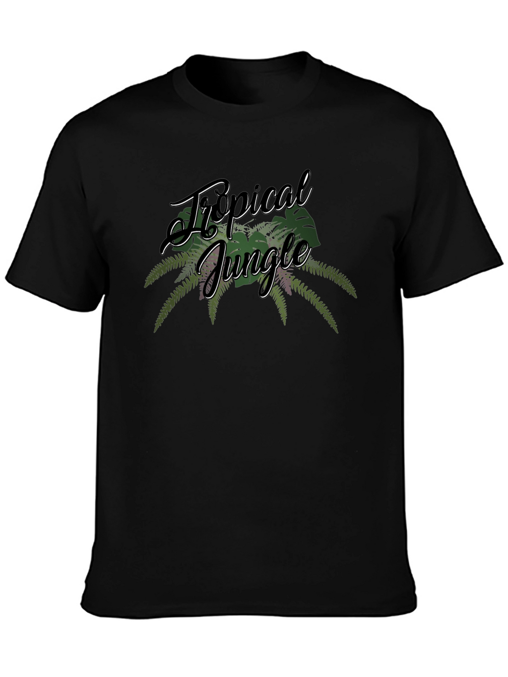 Tropical Jungle Graphic T-Shirt - Black Tee
