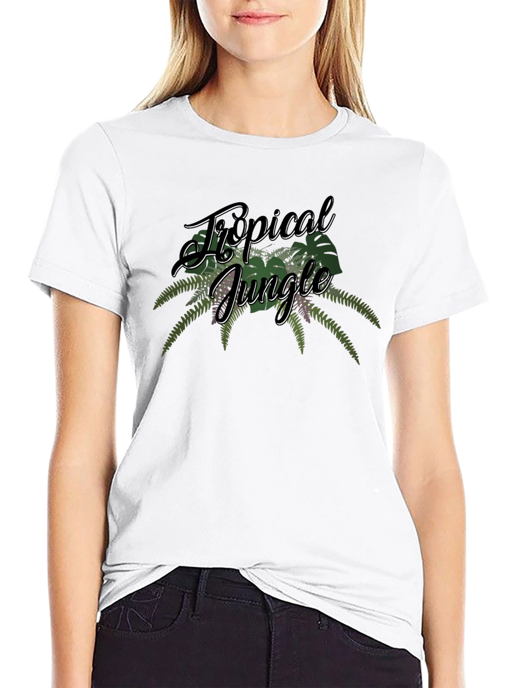 Tropical Jungle Graphic T-Shirt - Black Tee