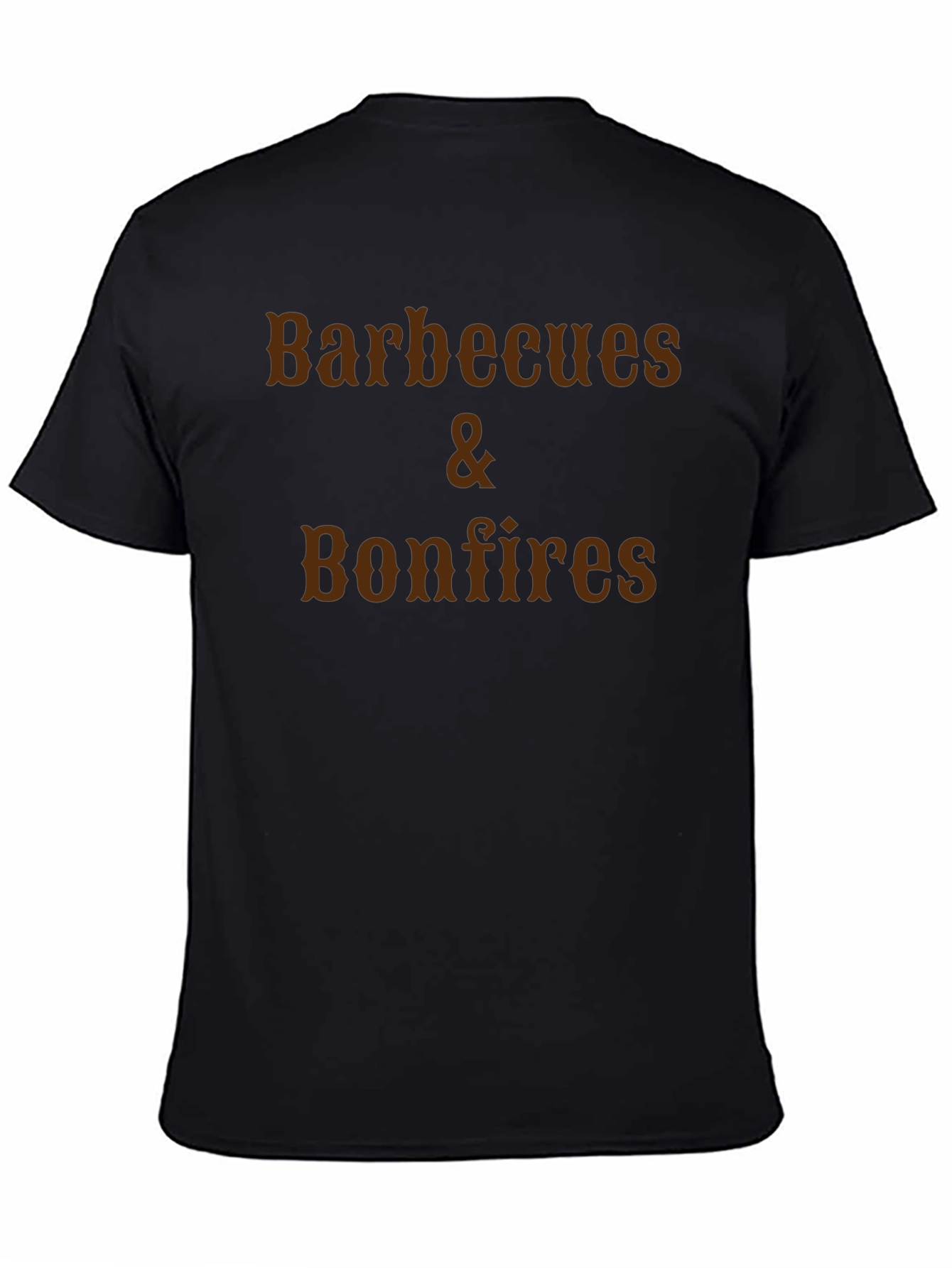 Barbecues & Bonfires Graphic Tee - Black Cotton Casual T-Shirt