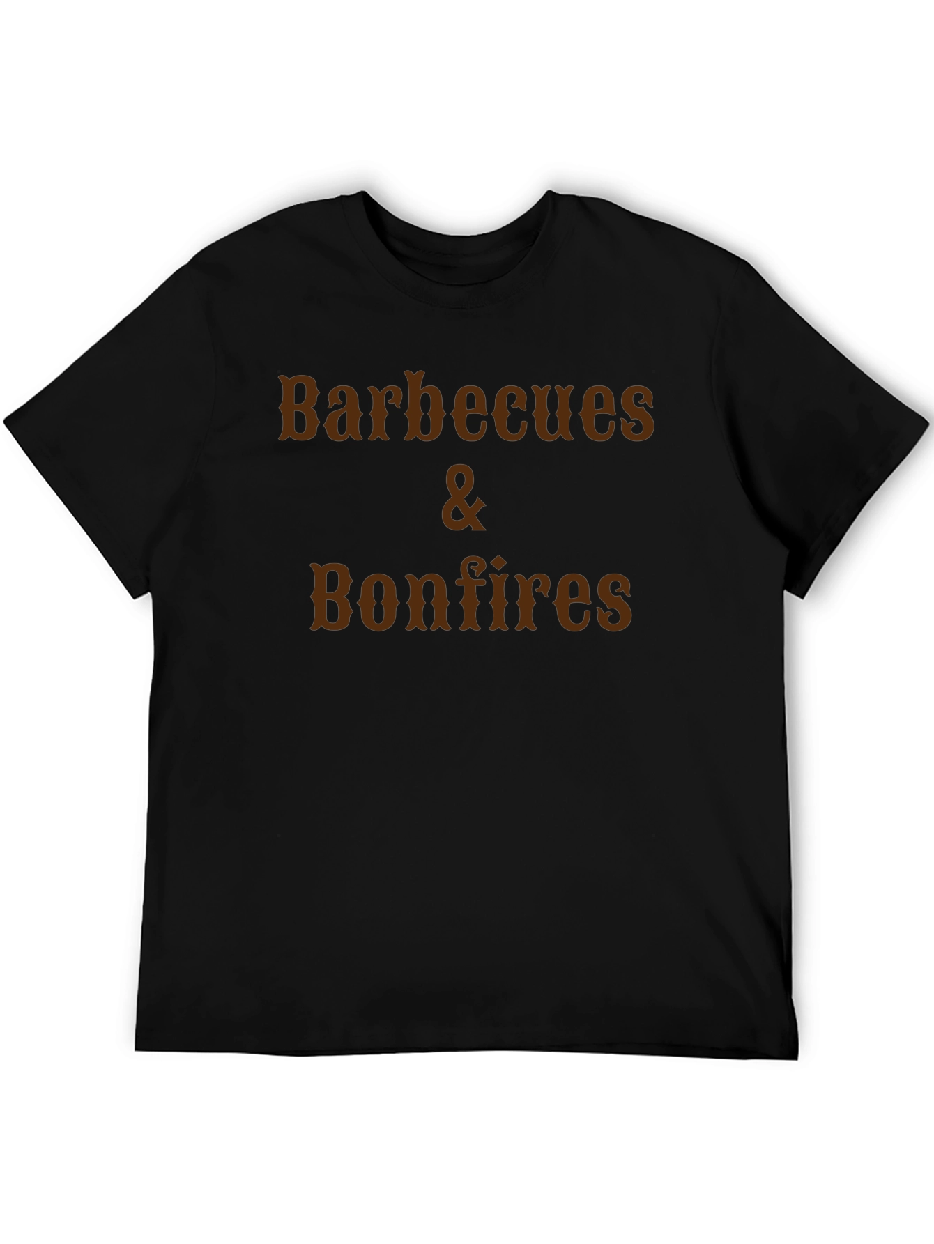 Barbecues & Bonfires Graphic Tee - Black Cotton Casual T-Shirt